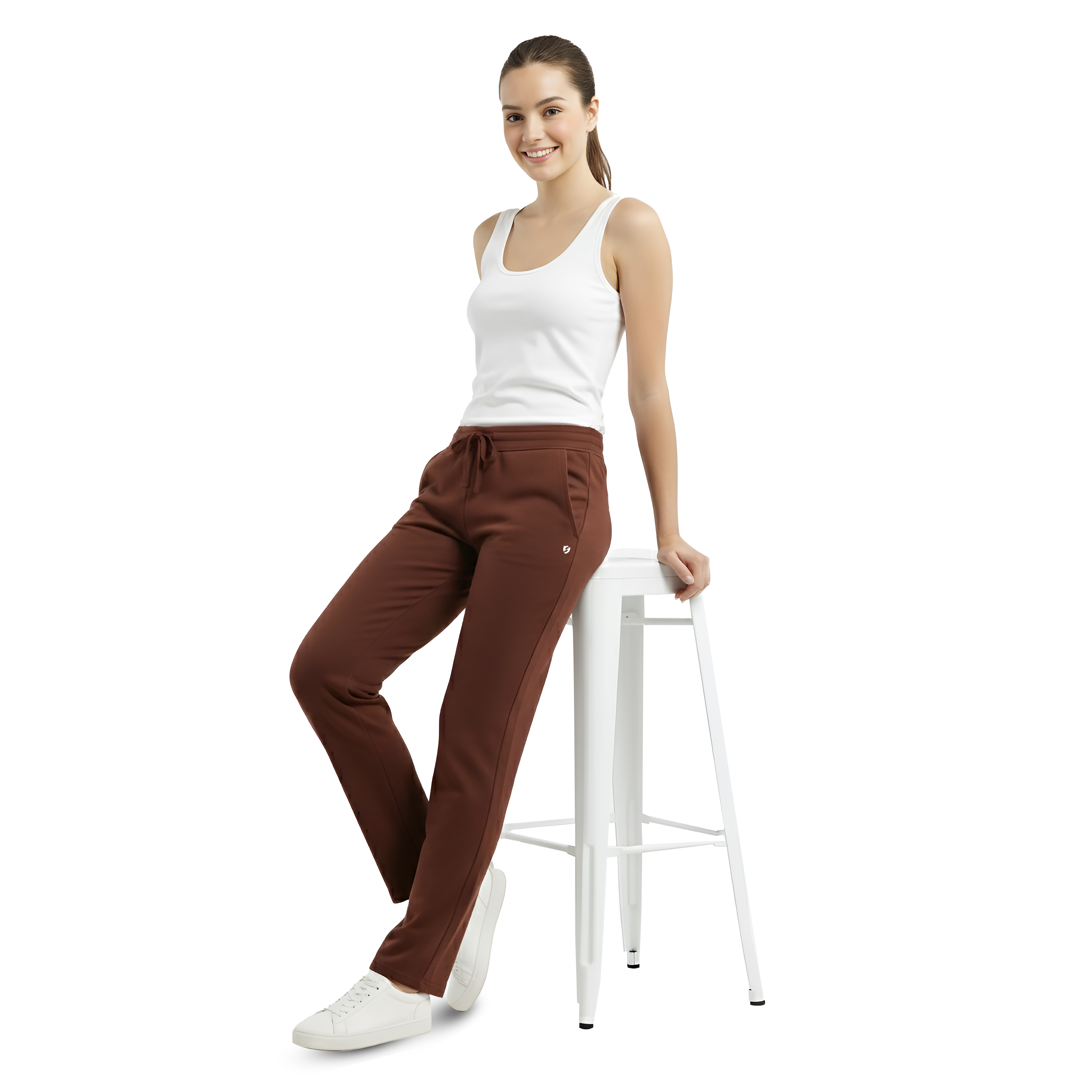 Super Combed Cotton Elastane Stretch Relaxed Fit Trackpants With Side Pockets
