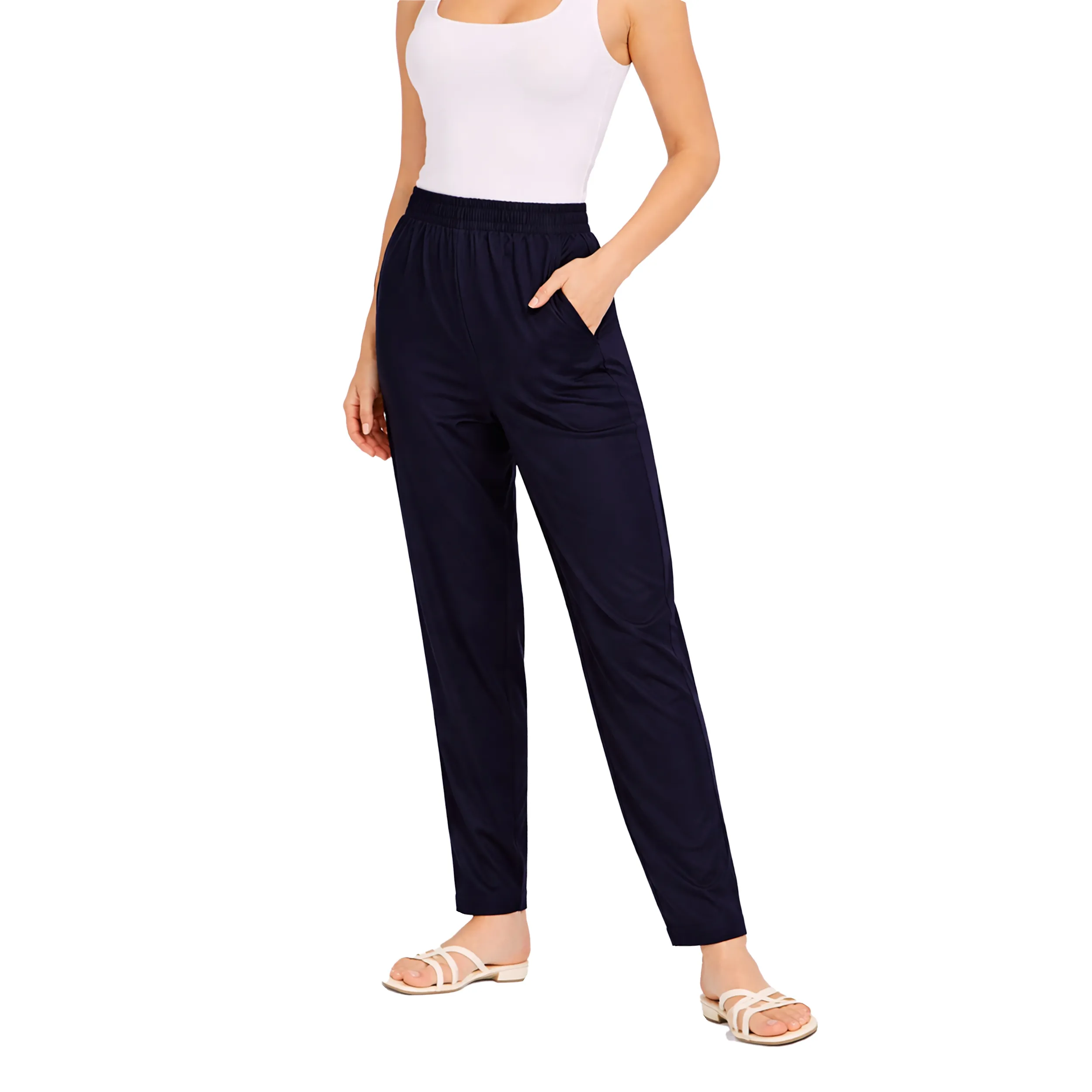 Women Mid-Rise Tapered Fit Pants