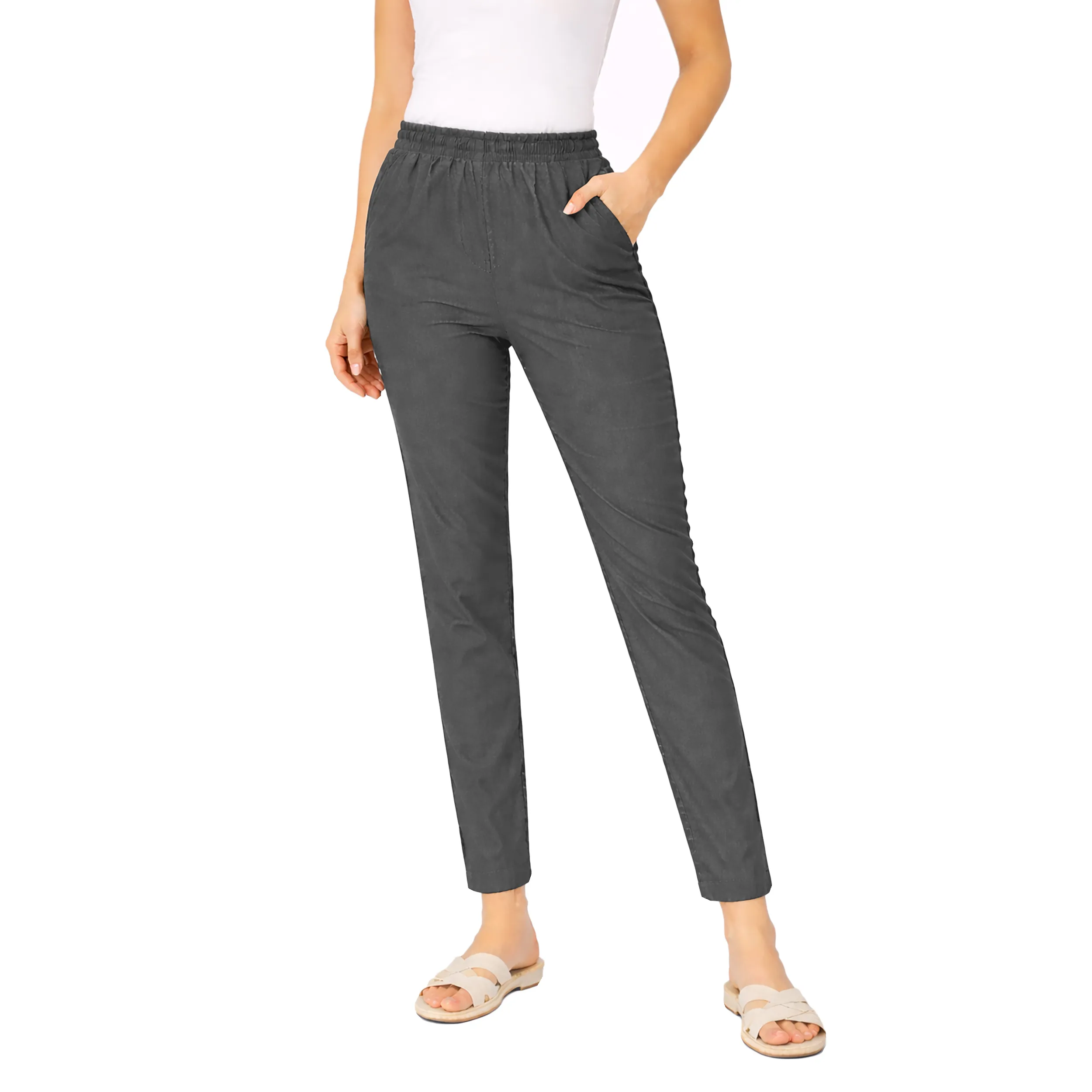 Women Mid-Rise Tapered Fit Pants