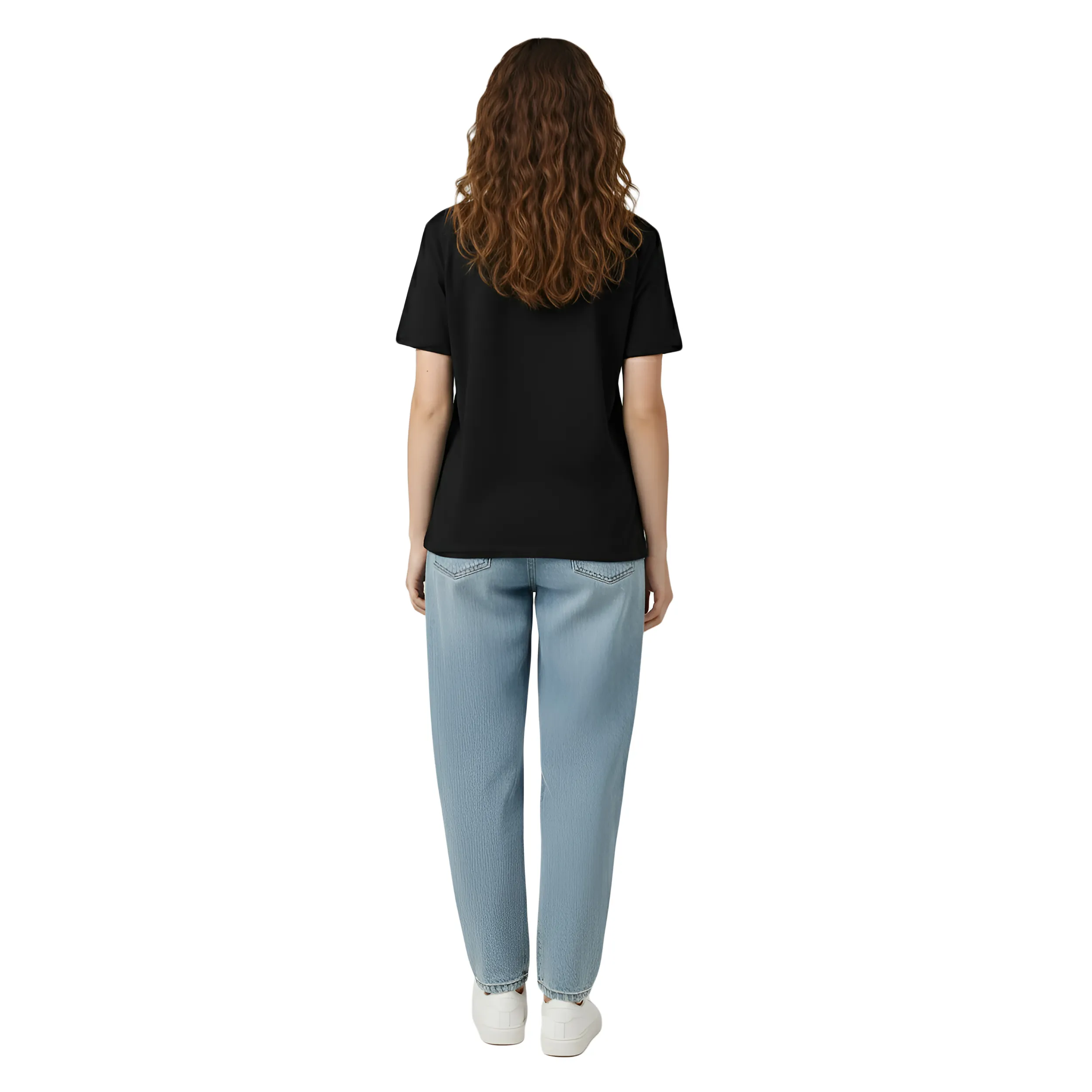 Women Oversized Round Neck Foil Graphic Tee