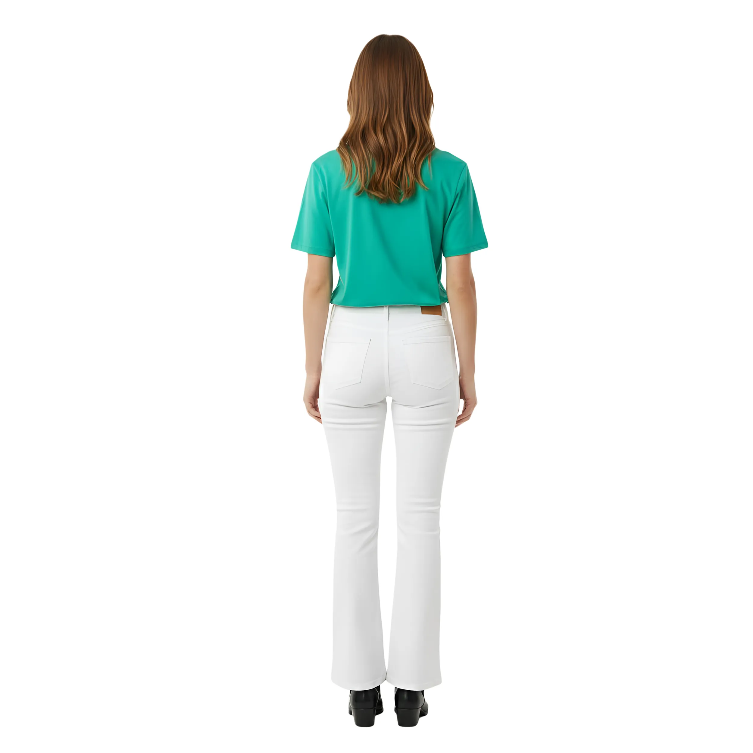 Women Positive Vibes Print & Stone Work Box Fit T-Shirt