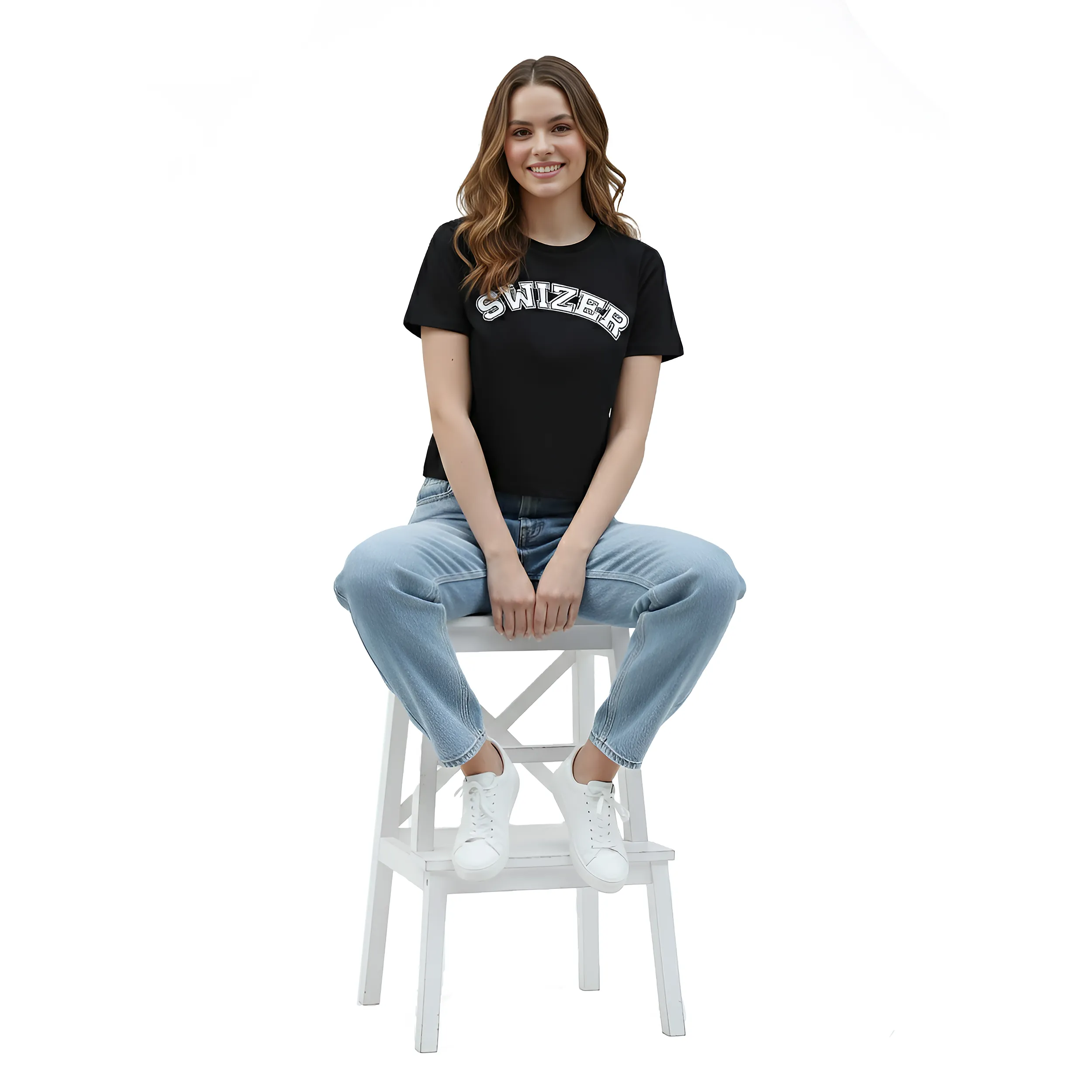 Women Puff Print Box Fit T-Shirt