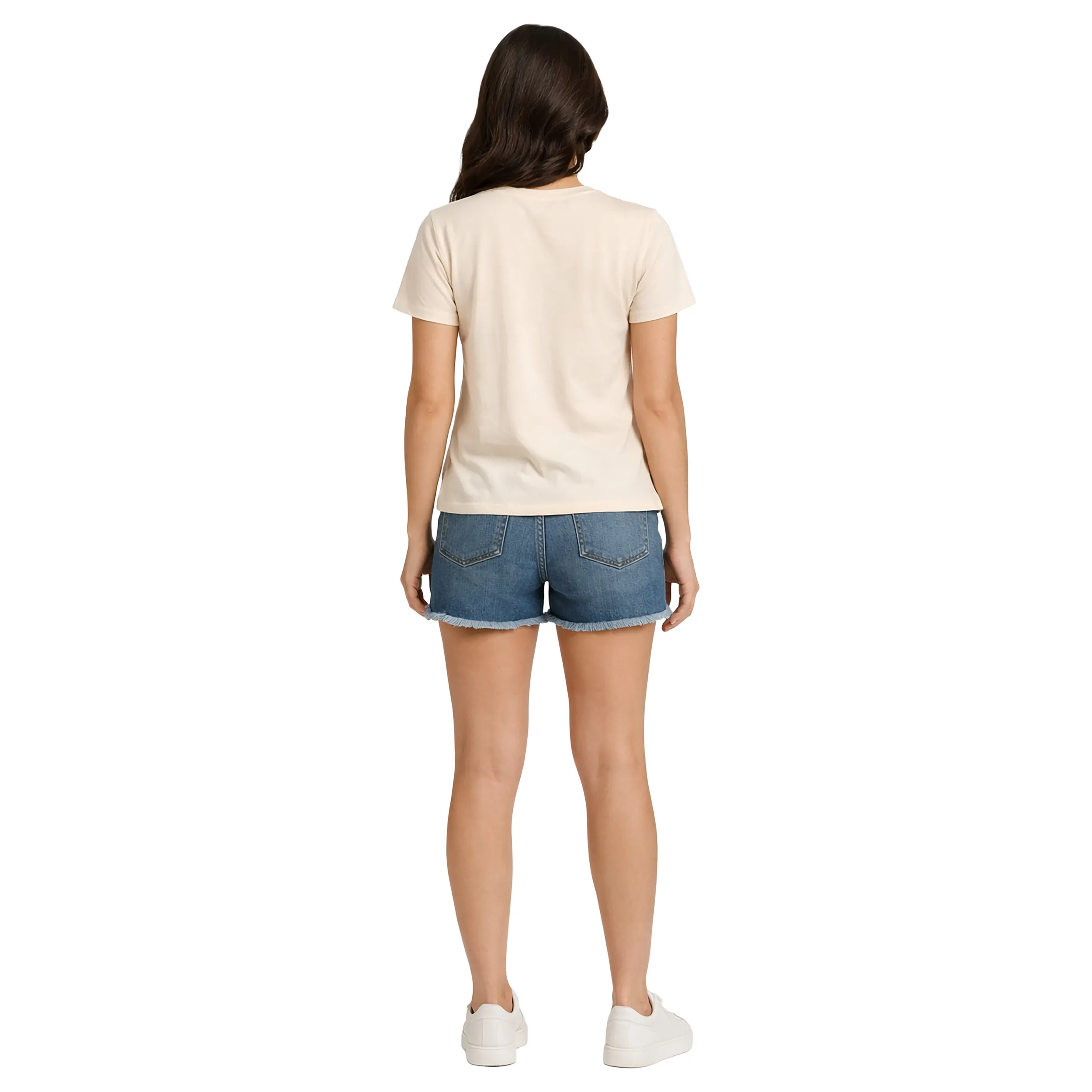 Printed Round Neck T-Shirt Regular Short Sleeve Top for Everyday Wear