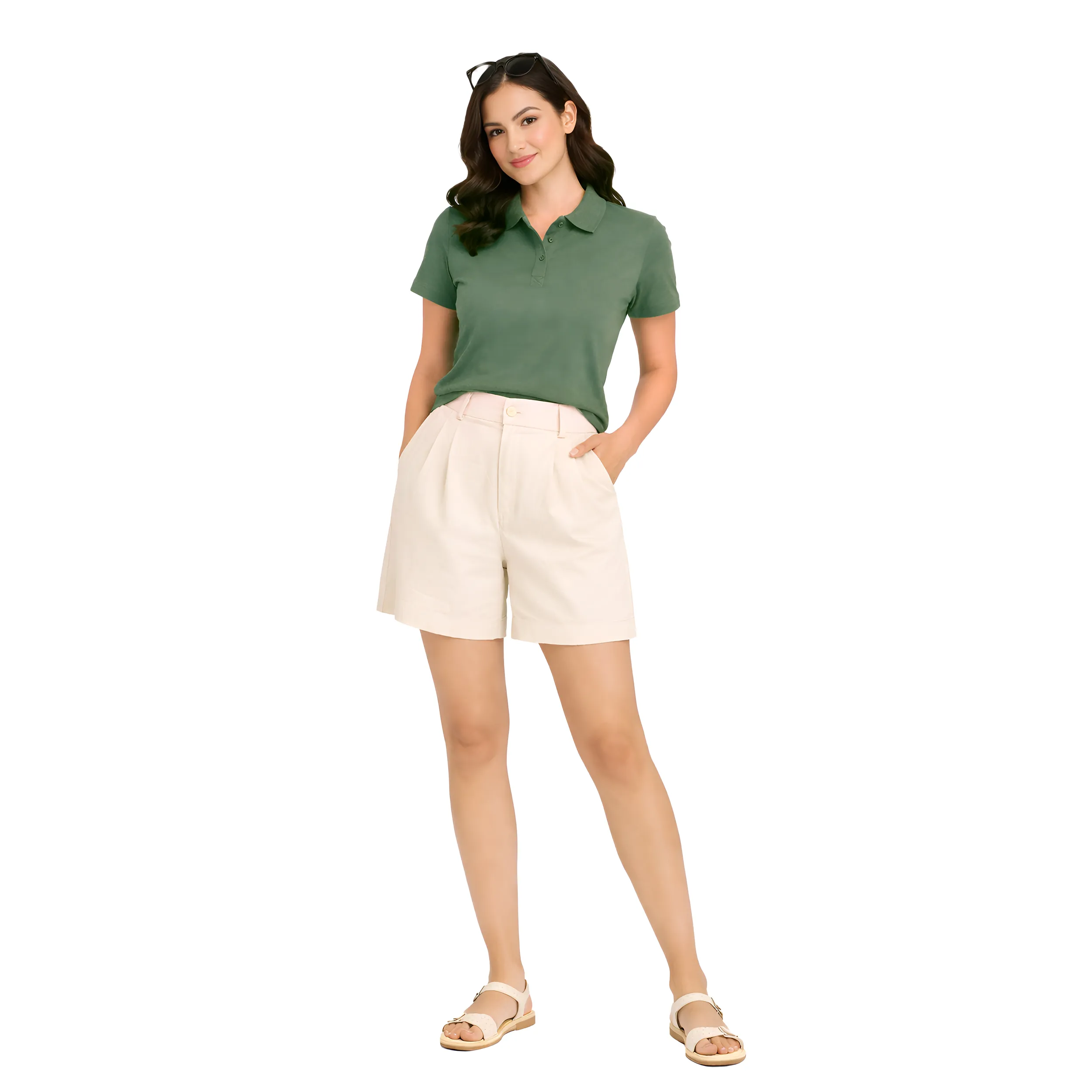 Women Solid Polo T-Shirt  Premium Cotton Blend  Regular Fit  Everyday Comfort