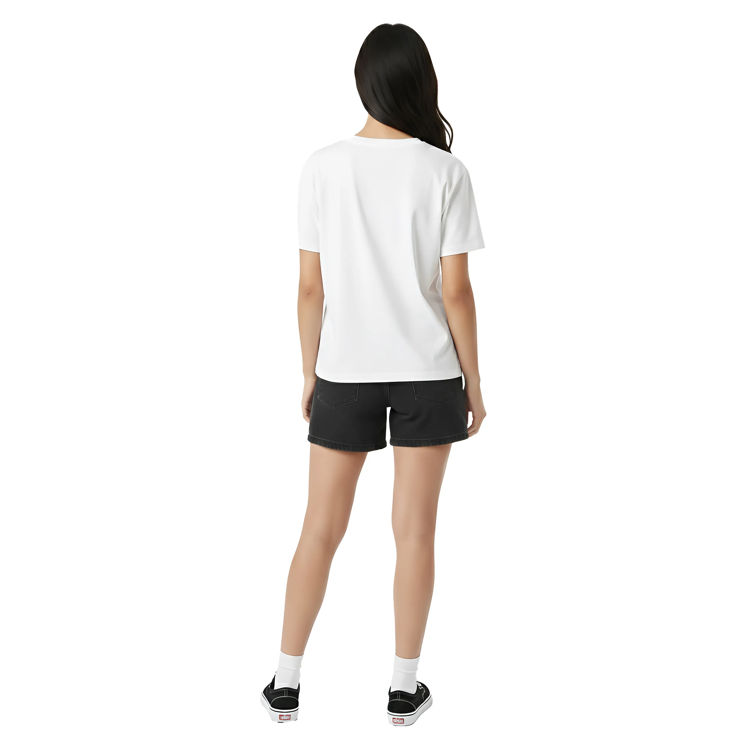 Women Denim Patchwork Box Fit T-Shirt