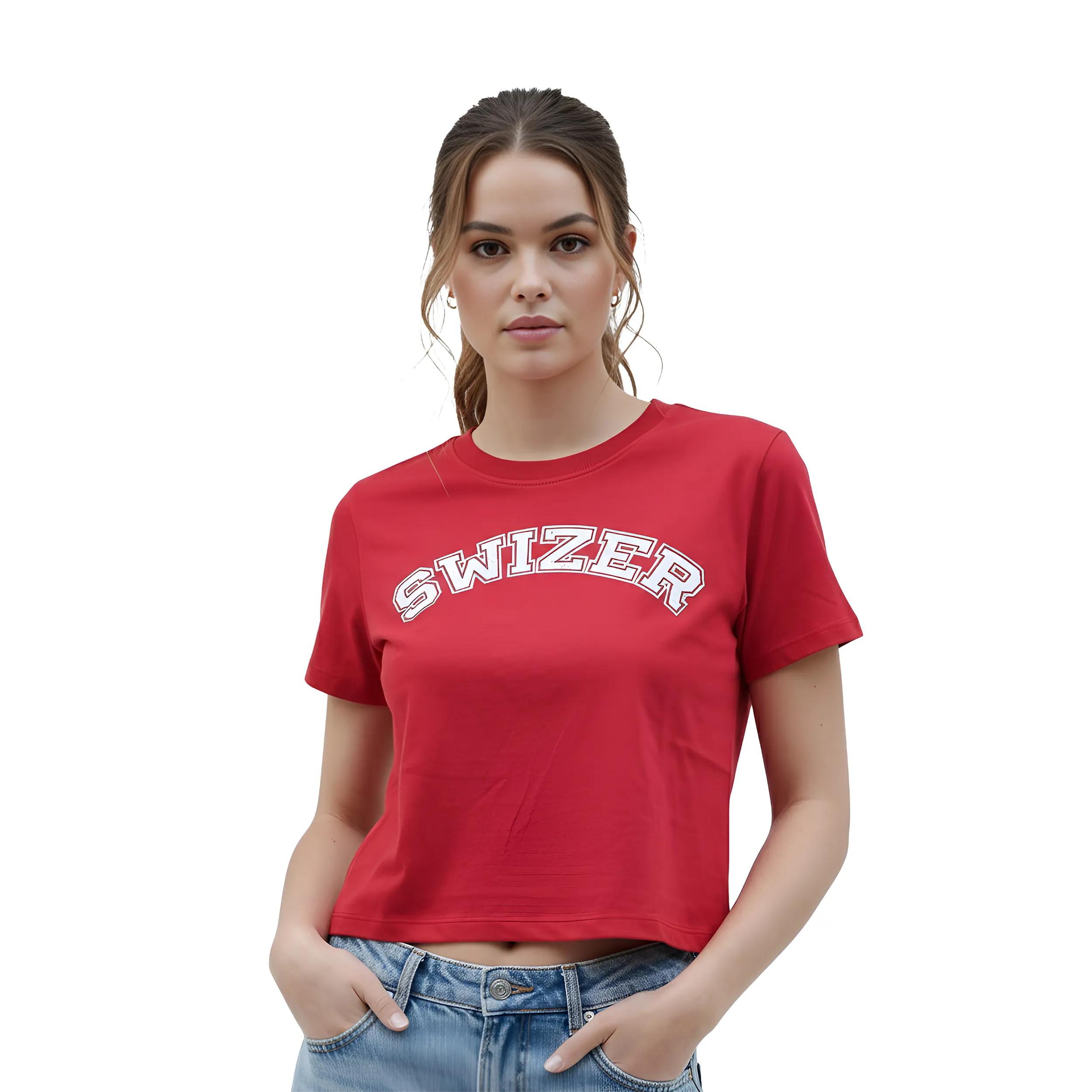 Women Puff Print Box Fit T-Shirt