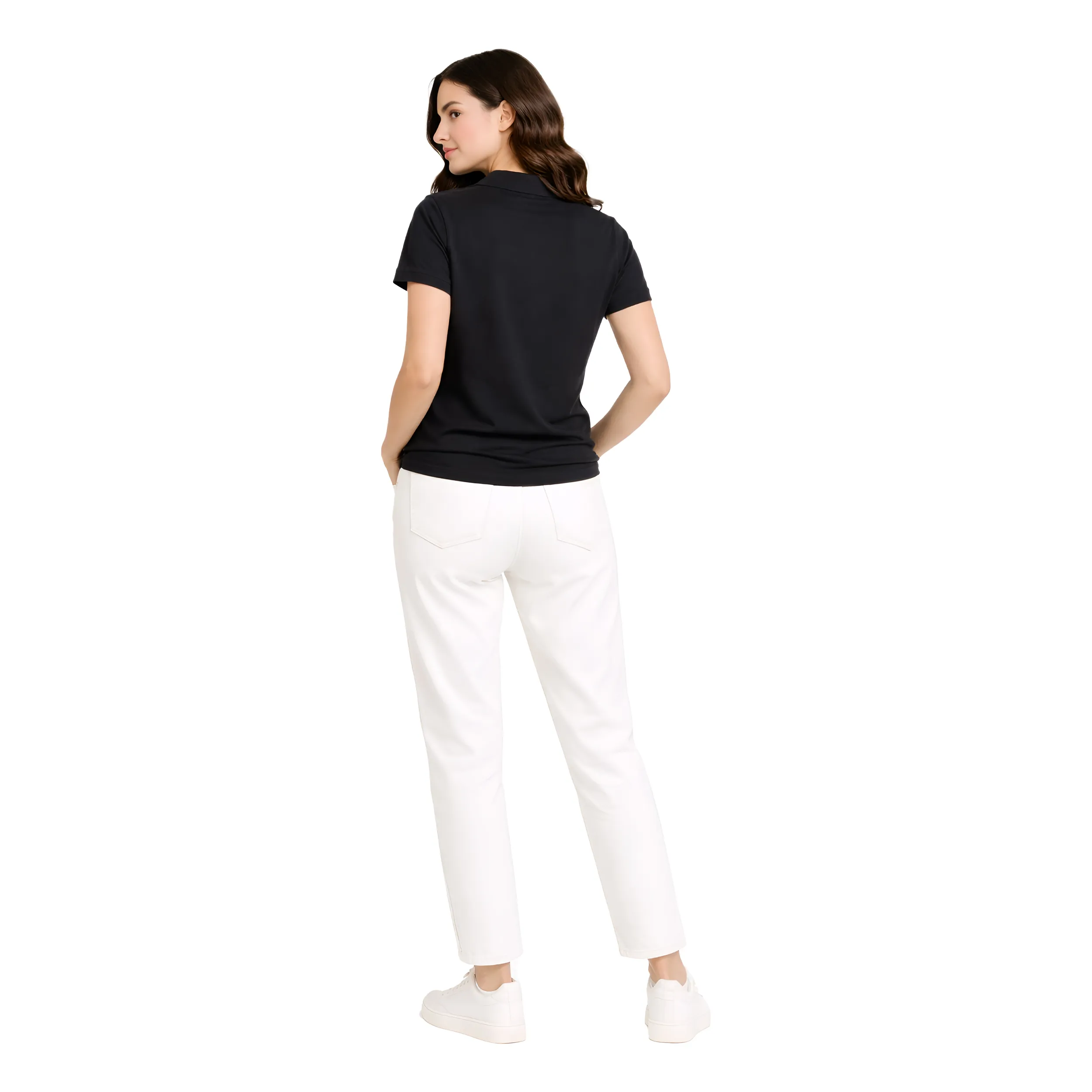 Women Solid Polo T-Shirt  Premium Cotton Blend  Regular Fit  Everyday Comfort