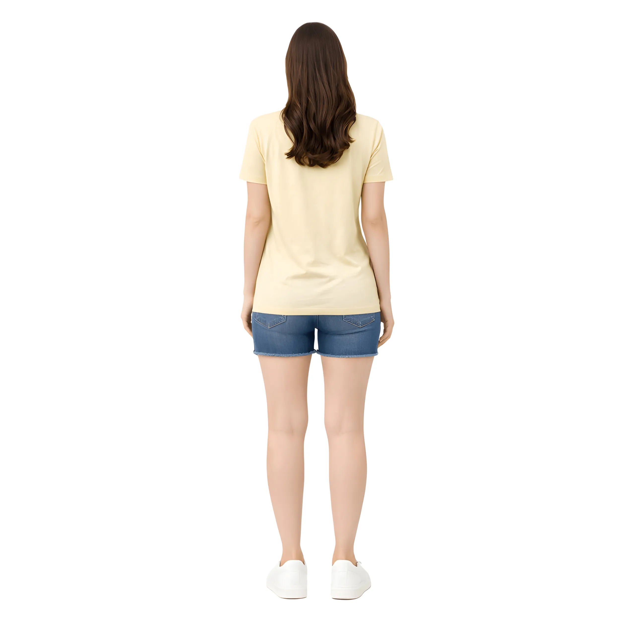 Cotton Round Neck T-Shirt Regular Fit Solid Casual Tee Soft Breathable Top