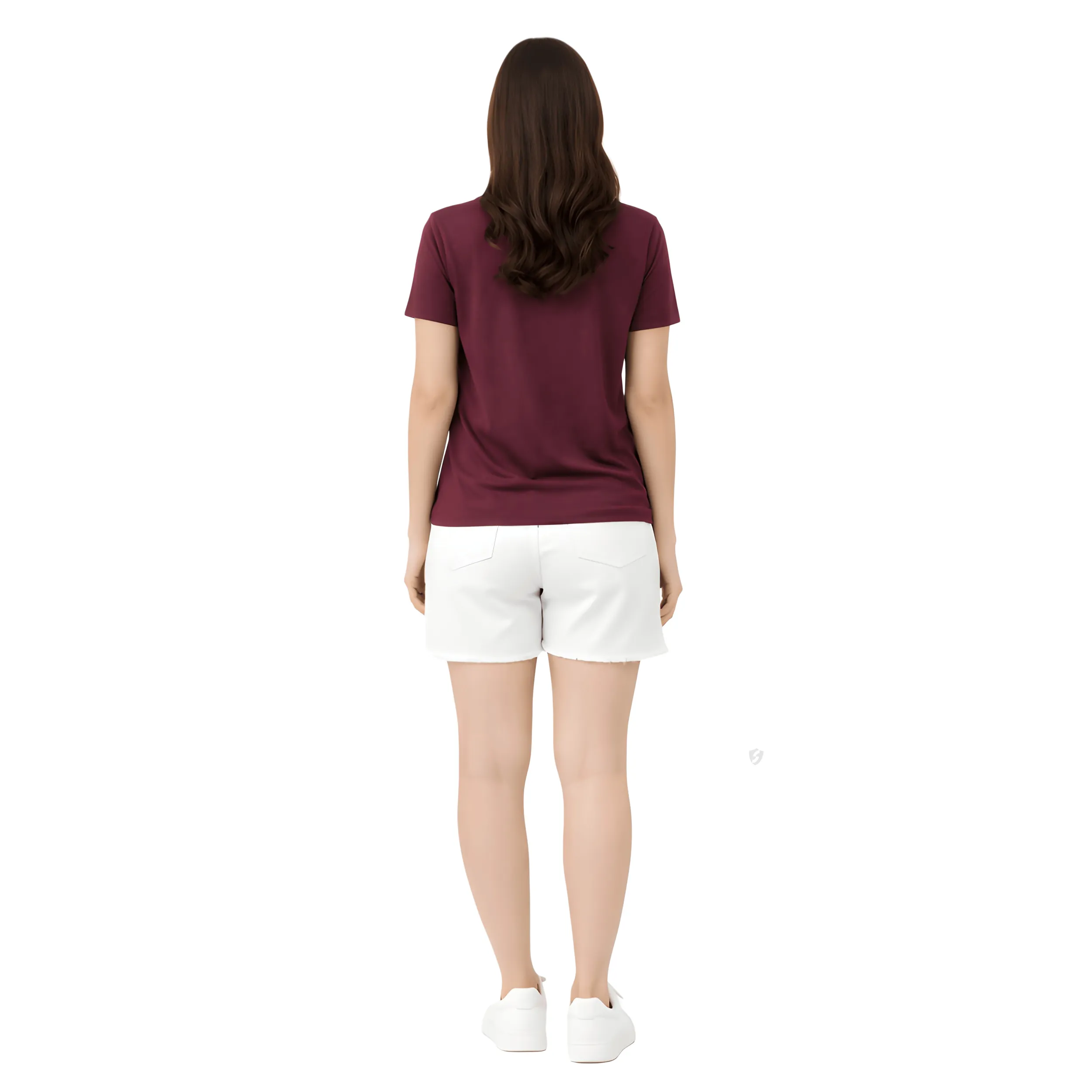 Cotton Round Neck T-Shirt Regular Fit Solid Casual Tee Soft Breathable Top