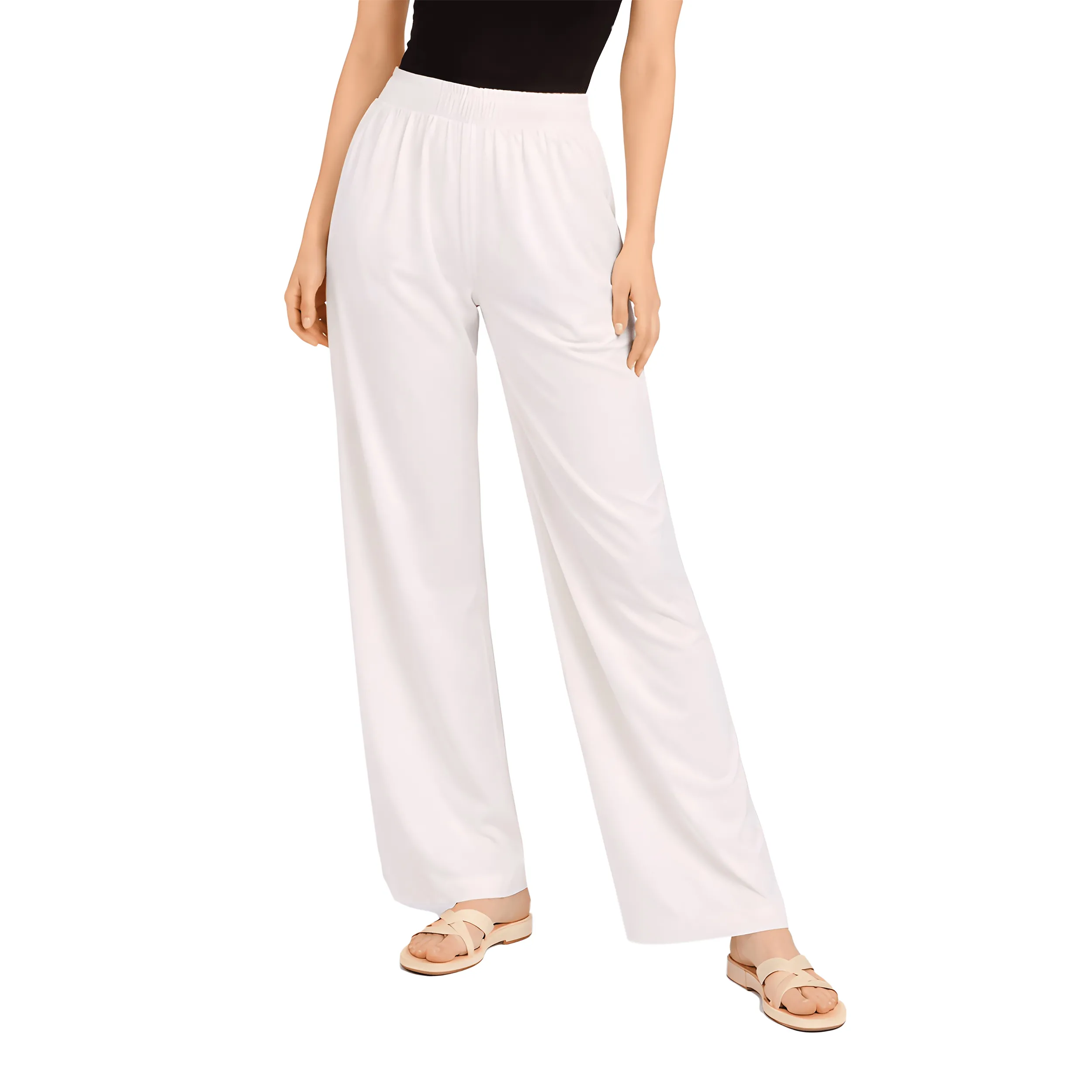 Women Flared Palazzos with Insert Pockets