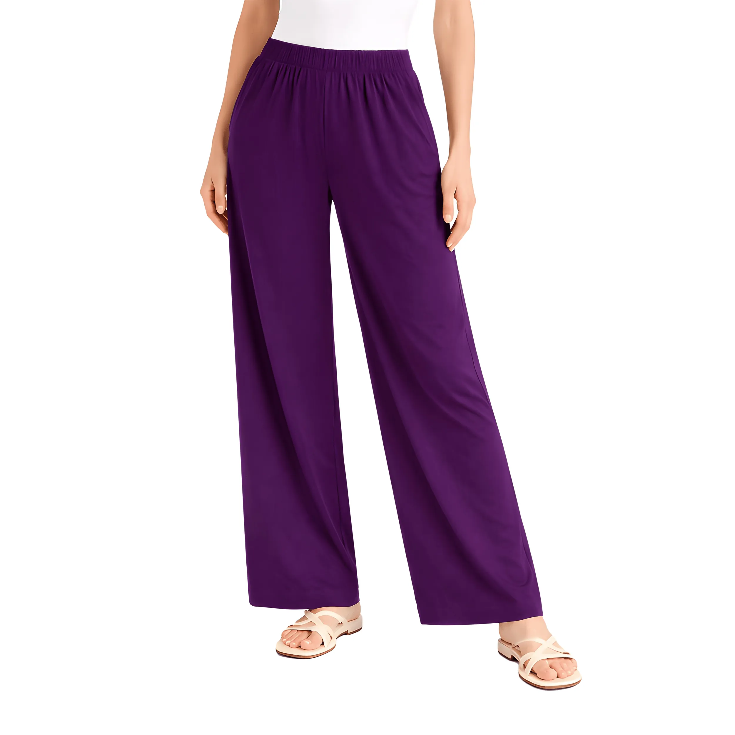 Women Flared Palazzos with Insert Pockets