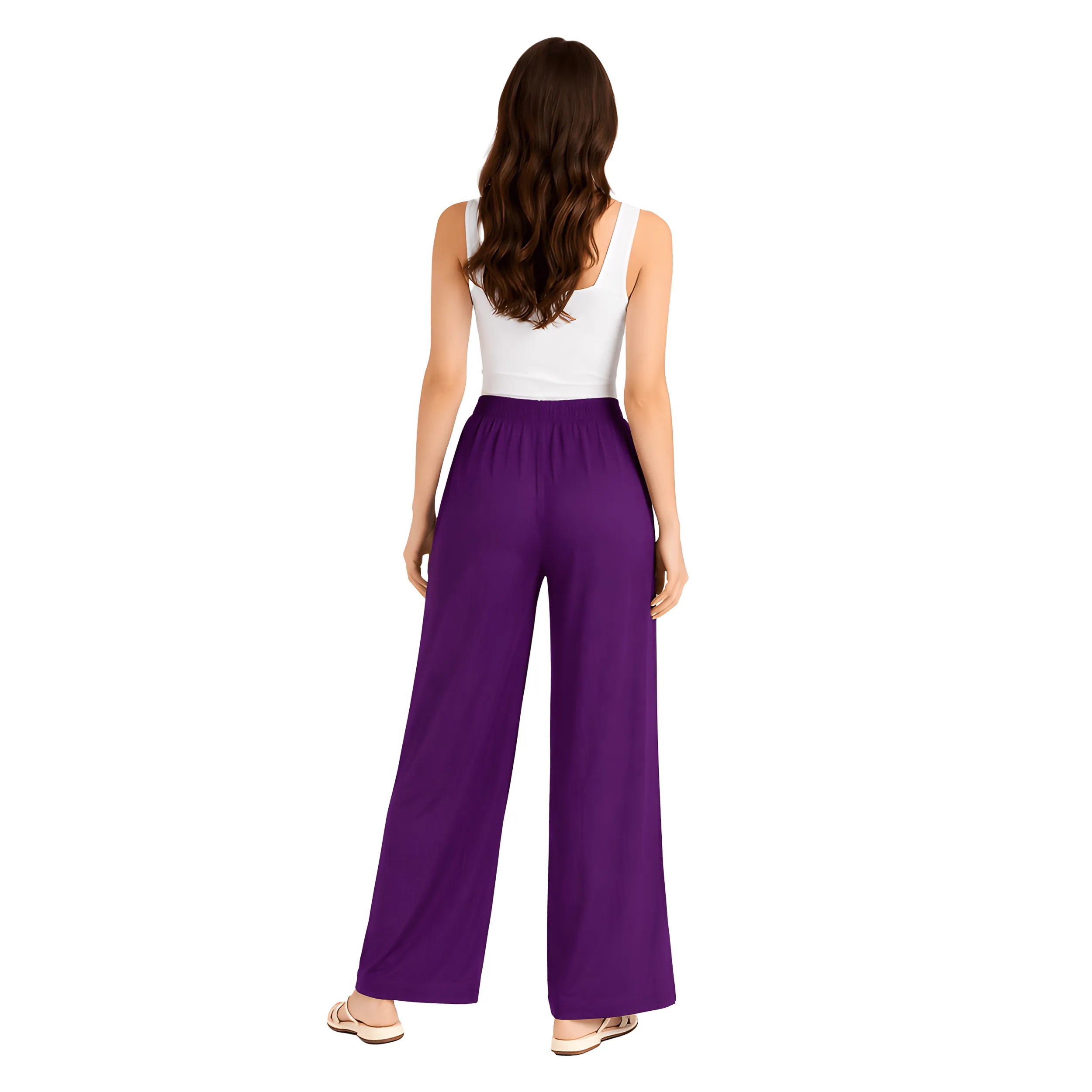 Women Flared Palazzos with Insert Pockets