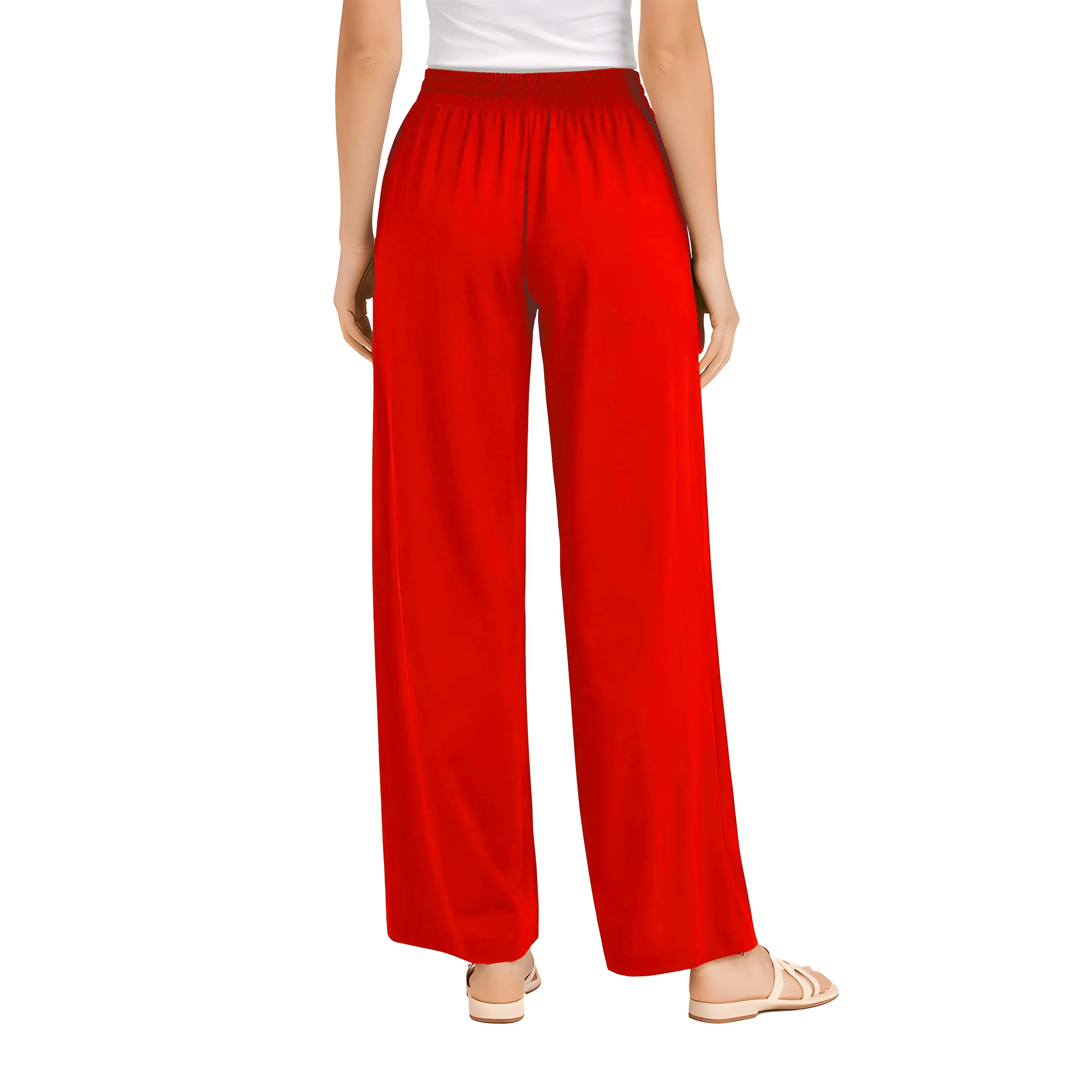 Women Flared Palazzos with Insert Pockets