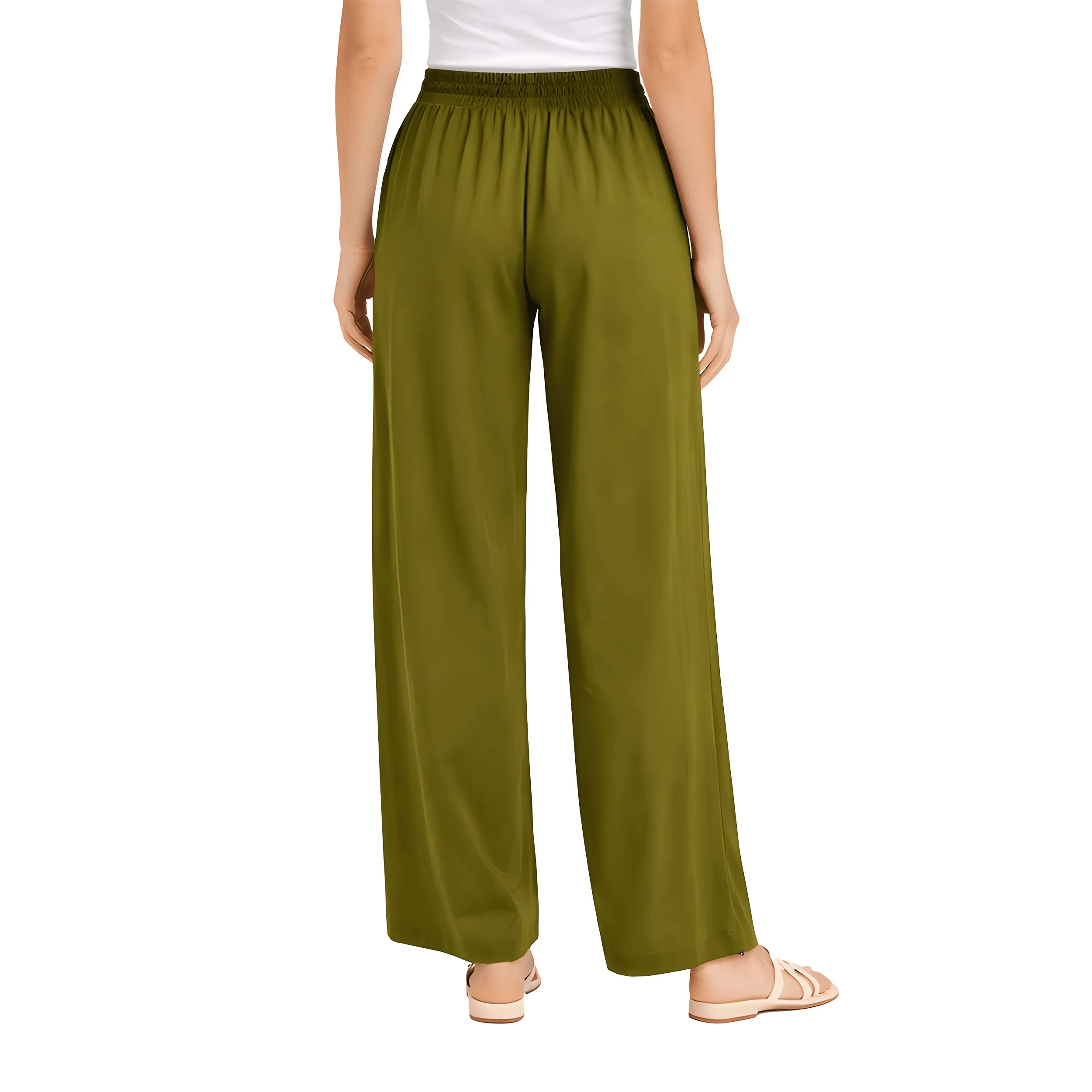Women Flared Palazzos with Insert Pockets