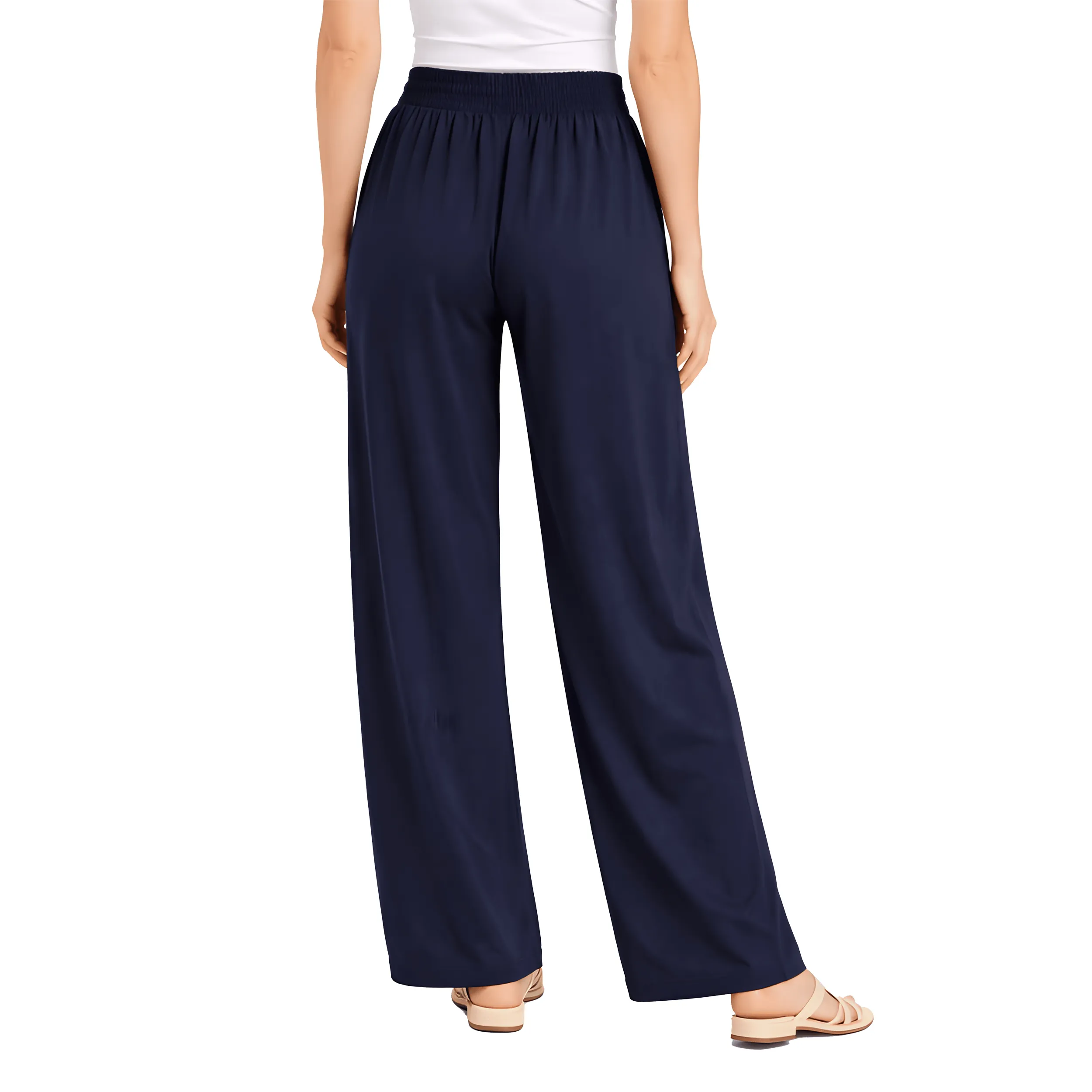 Women Flared Palazzos with Insert Pockets