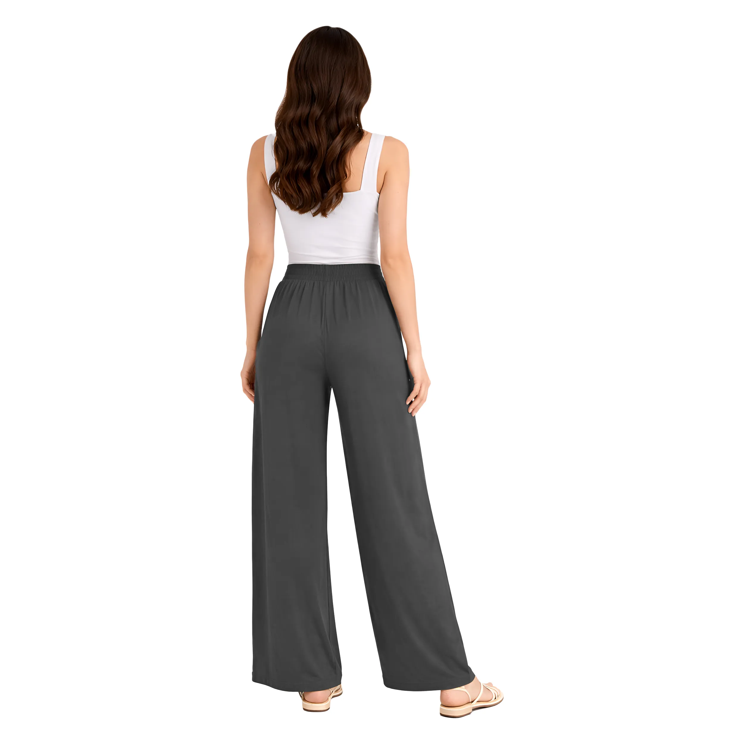 Women Flared Palazzos with Insert Pockets