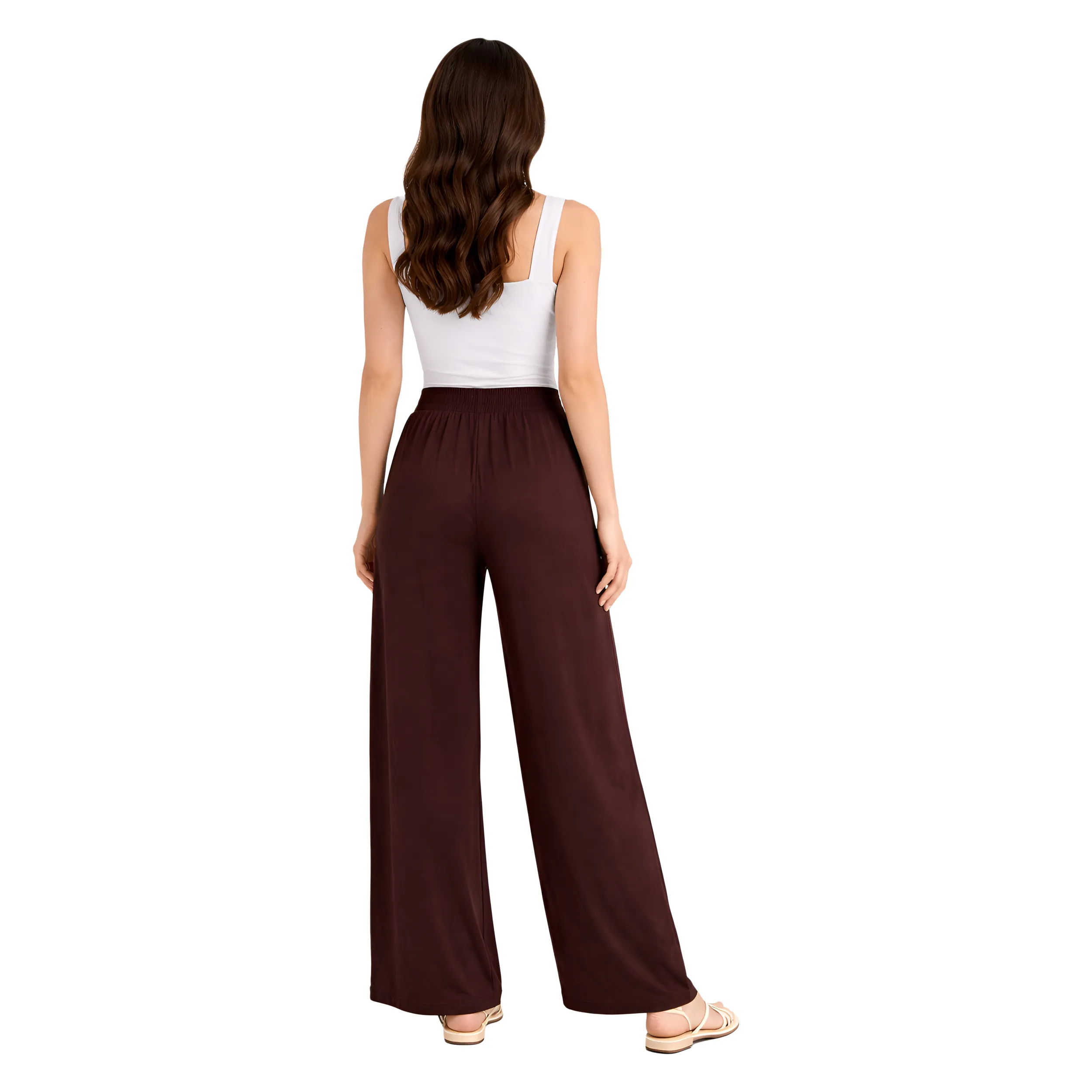 Women Flared Palazzos with Insert Pockets