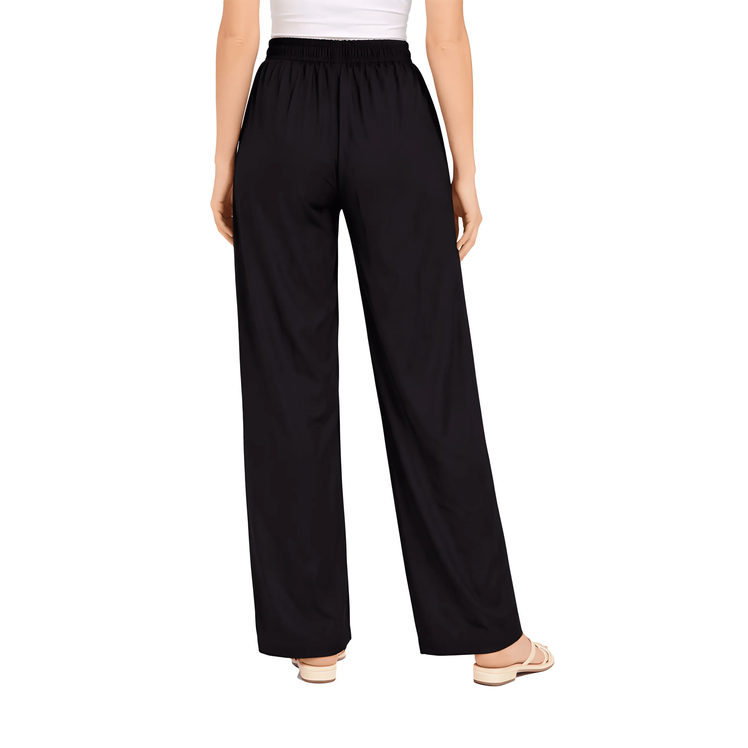 Women Flared Palazzos with Insert Pockets