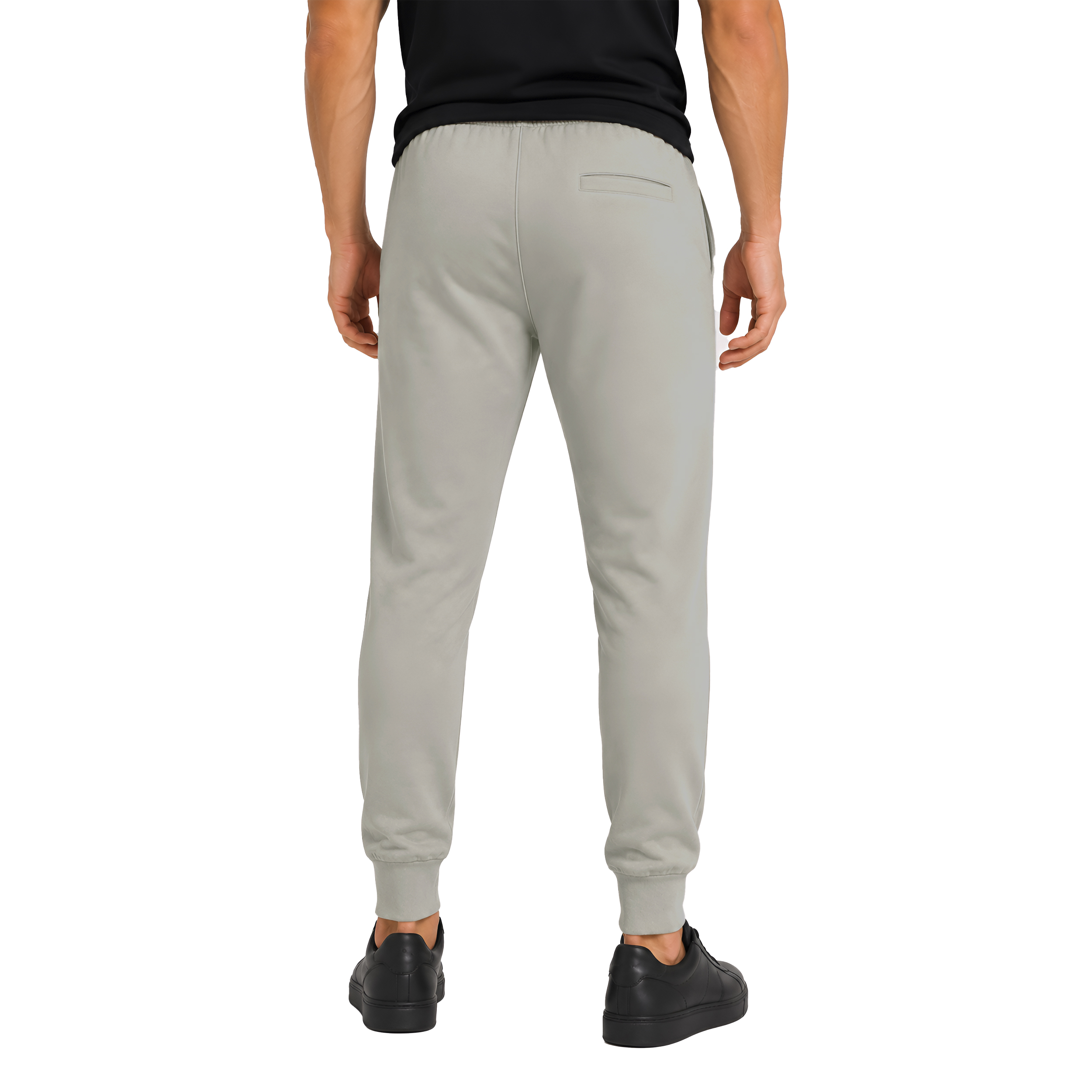 Men Cotton Slim Fit Jogger Pants with Zipper Pockets