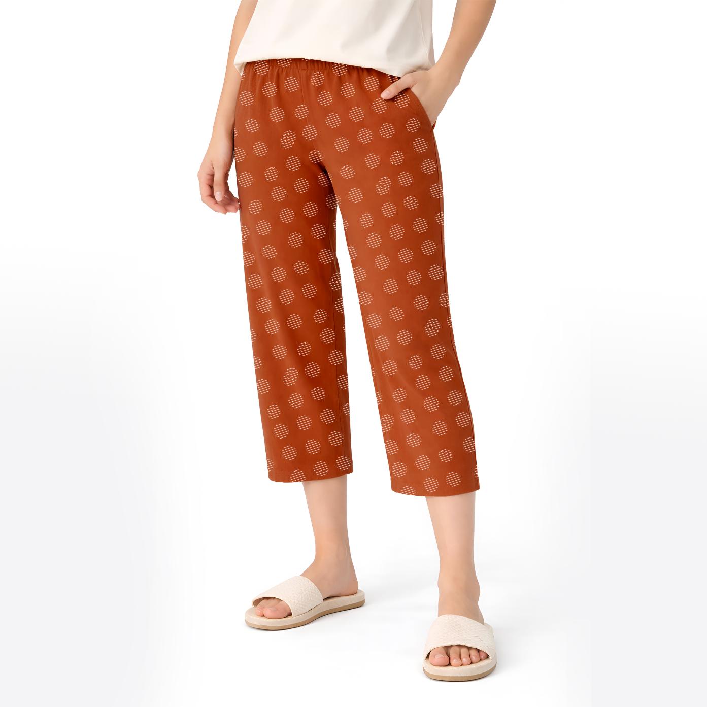 Women’s Printed Cotton Night Suit Set Soft Half Sleeve T-Shirt & Capri Pajama Nightwear Combo