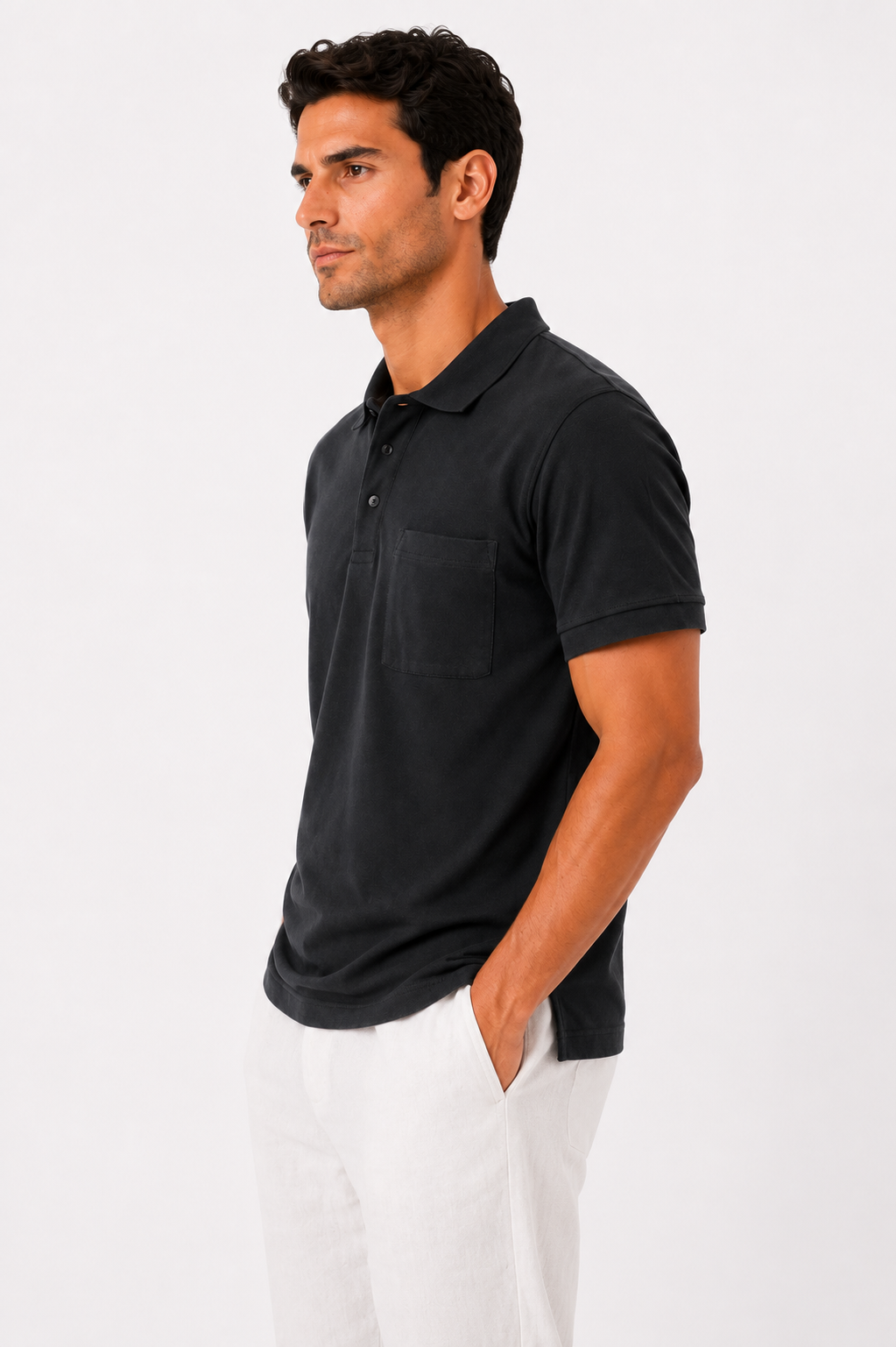 Men Premium Solid Pique Polo T-Shirt