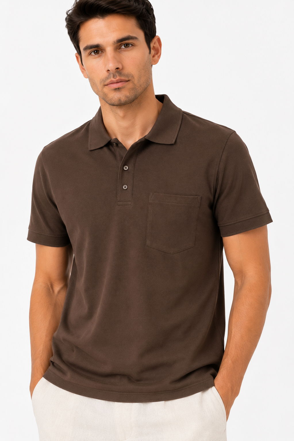 Men Premium Solid Pique Polo T-Shirt