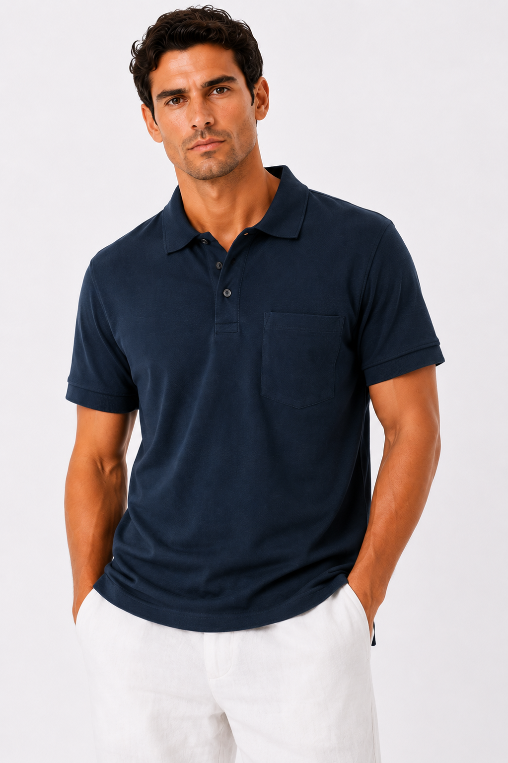 Men Premium Solid Pique Polo T-Shirt