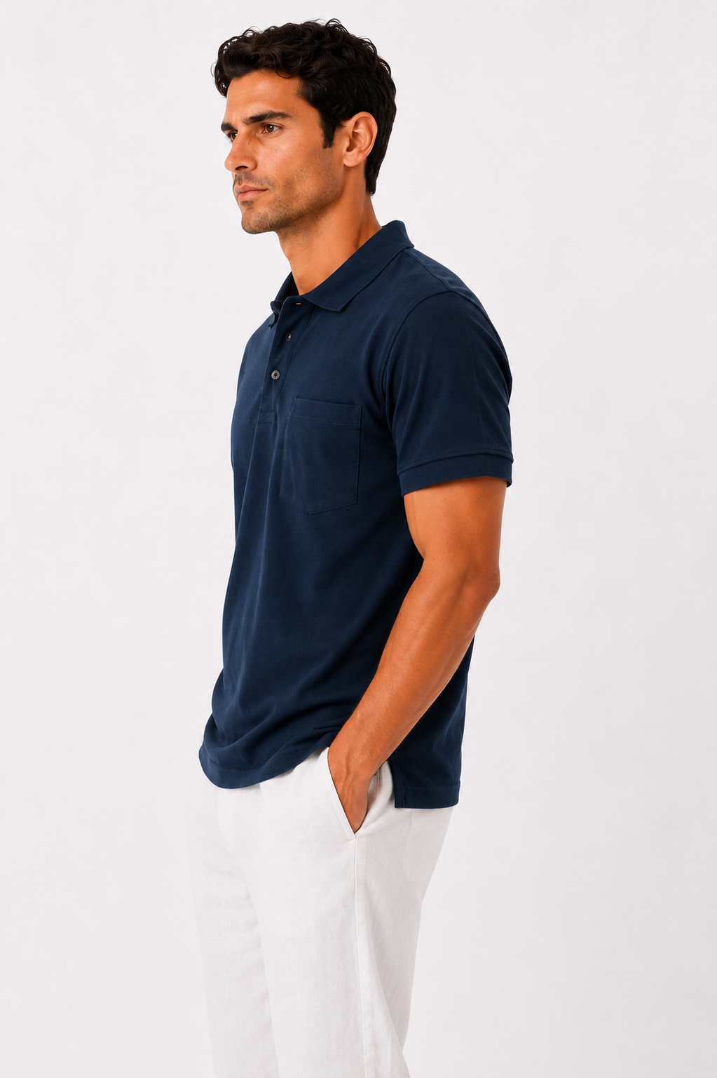 Men Premium Solid Pique Polo T-Shirt