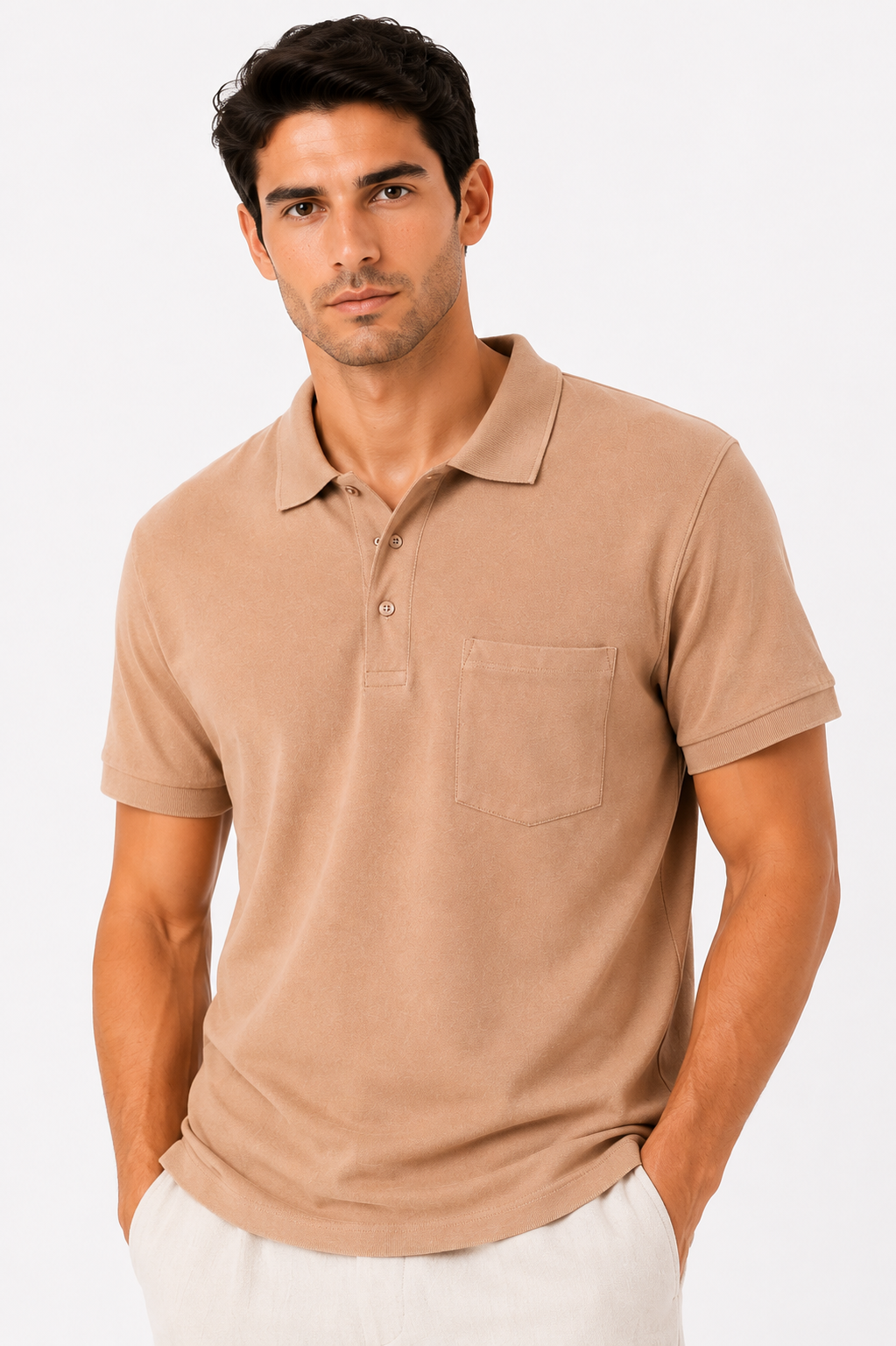 Men Premium Solid Pique Polo T-Shirt