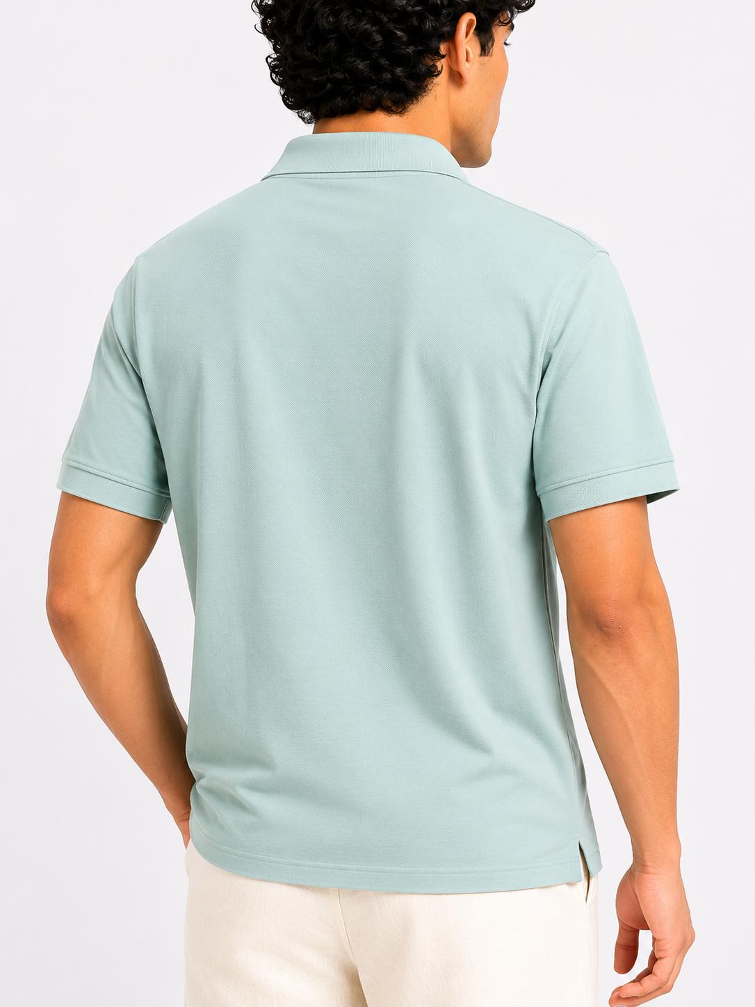 Men’s Premium Solid Polo T-Shirt Classic Fit Cotton Blend Casual Collar Tee