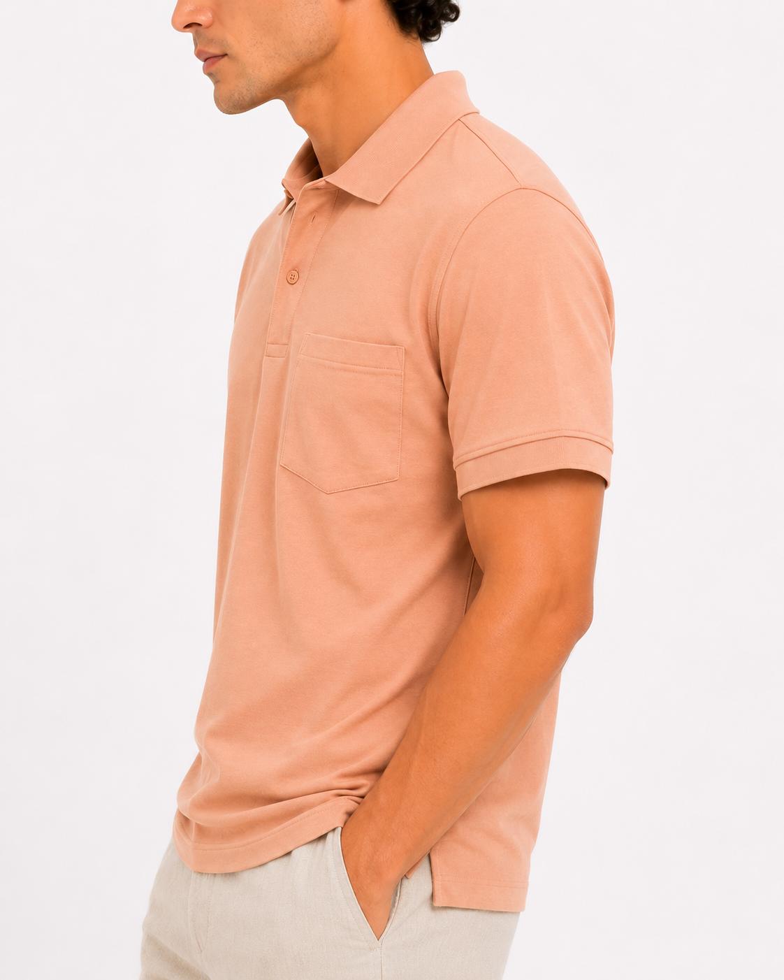 Men’s Premium Solid Polo T-Shirt Classic Fit Cotton Blend Casual Collar Tee