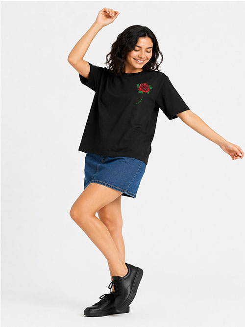 Super Combed Cotton Rich Oversized Printed T-shirt