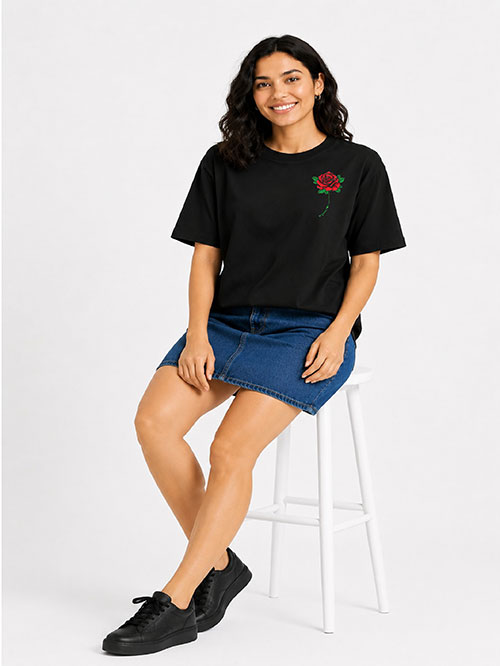 Super Combed Cotton Rich Oversized Printed T-shirt
