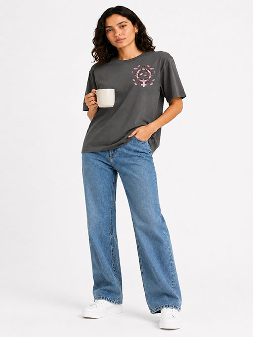 Super Combed Cotton Rich Oversized Printed T-shirt
