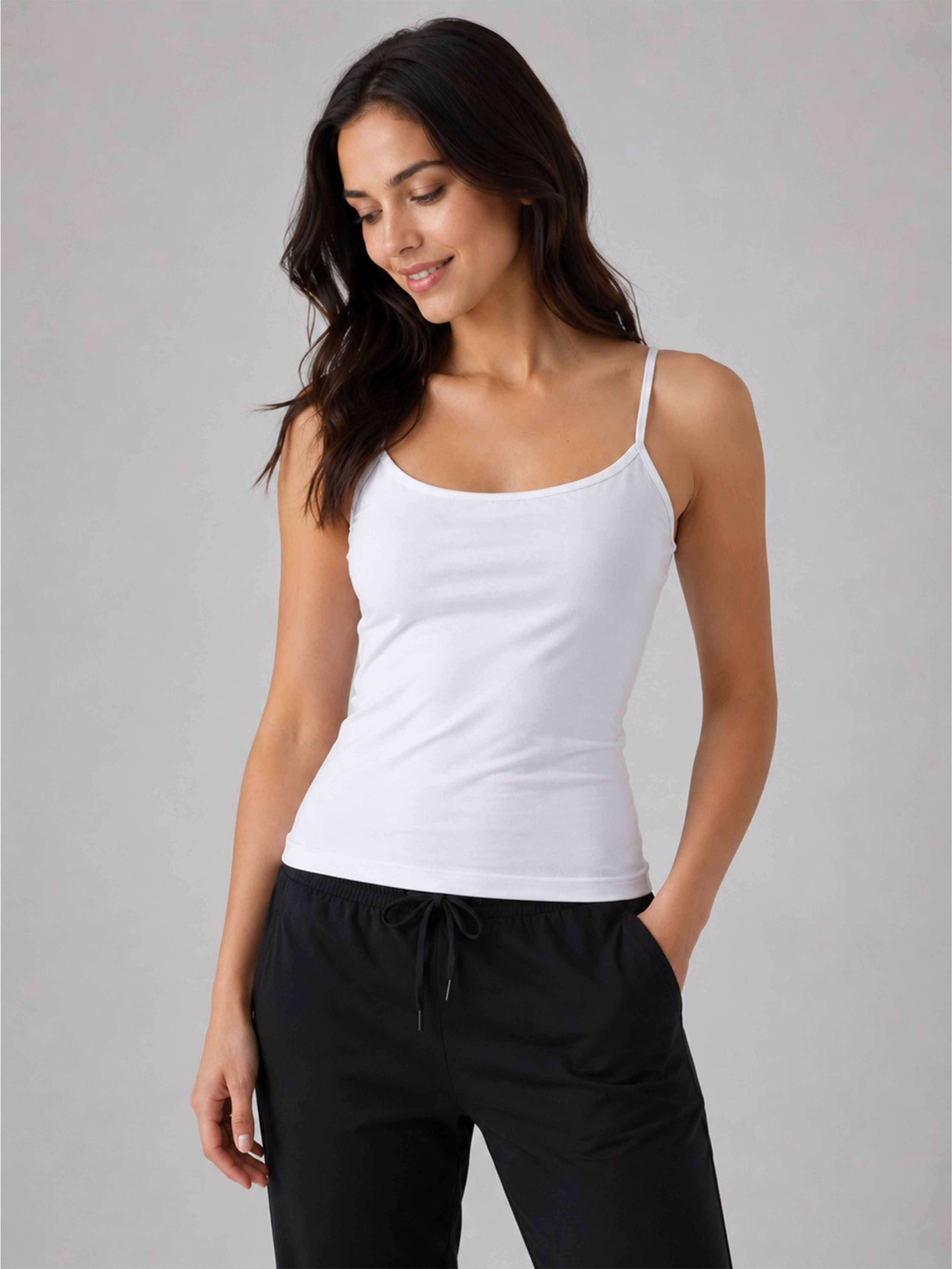 Super Combed Cotton Camisole with Adjustable Straps