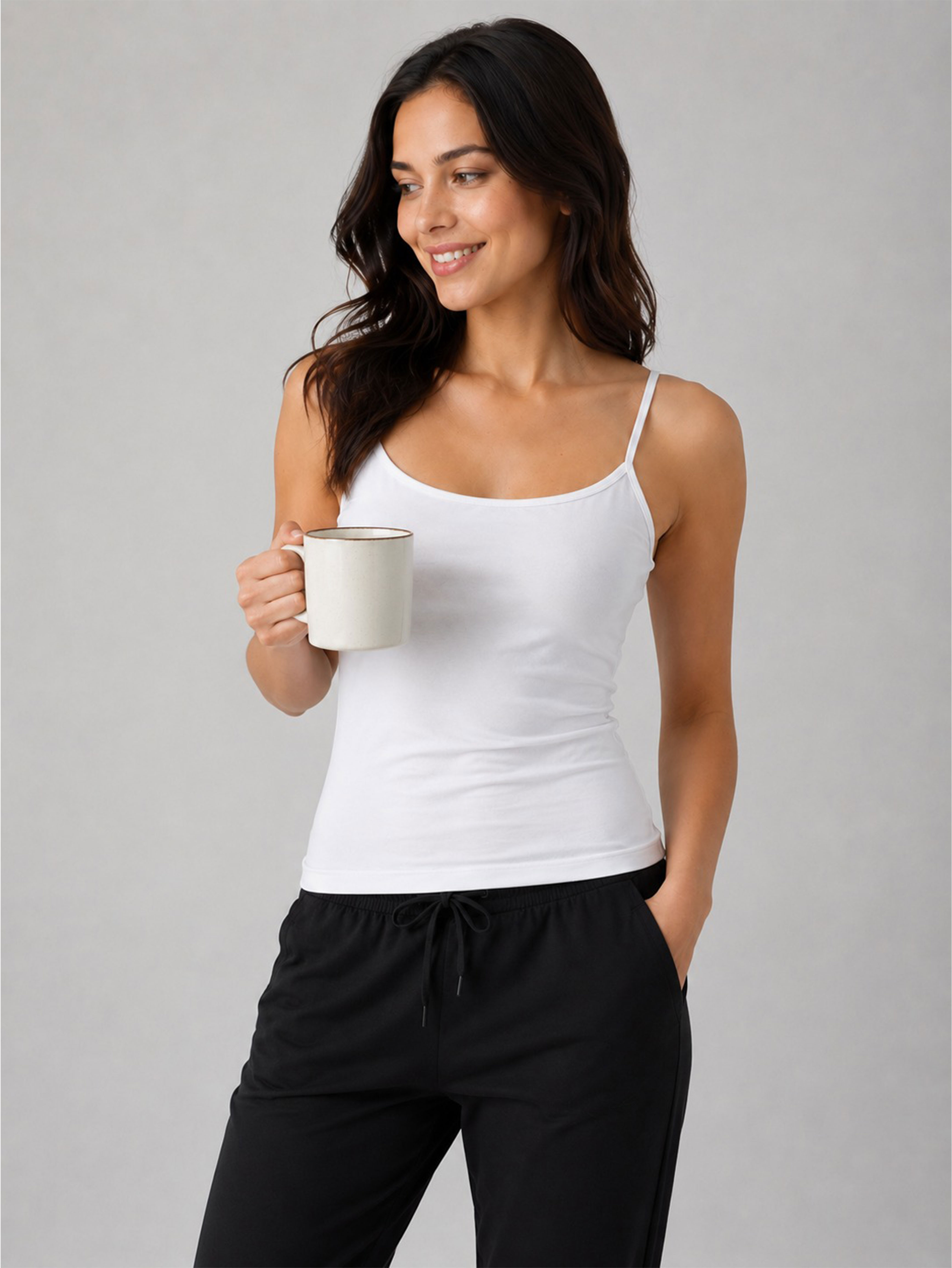 Super Combed Cotton Camisole with Adjustable Straps