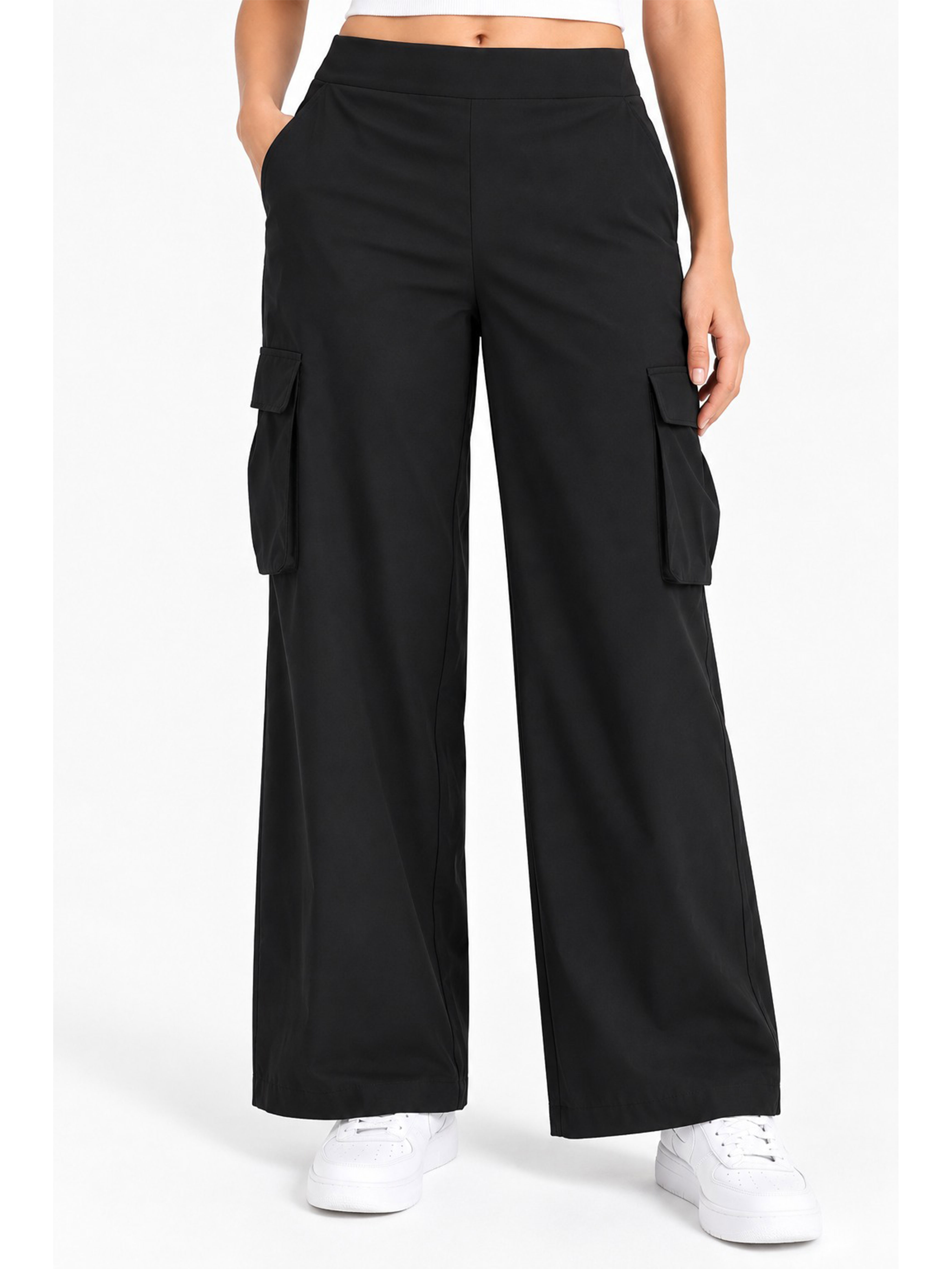 Super Combed Cotton Oversized Cargo Utility Pants With Inner Drawstrings