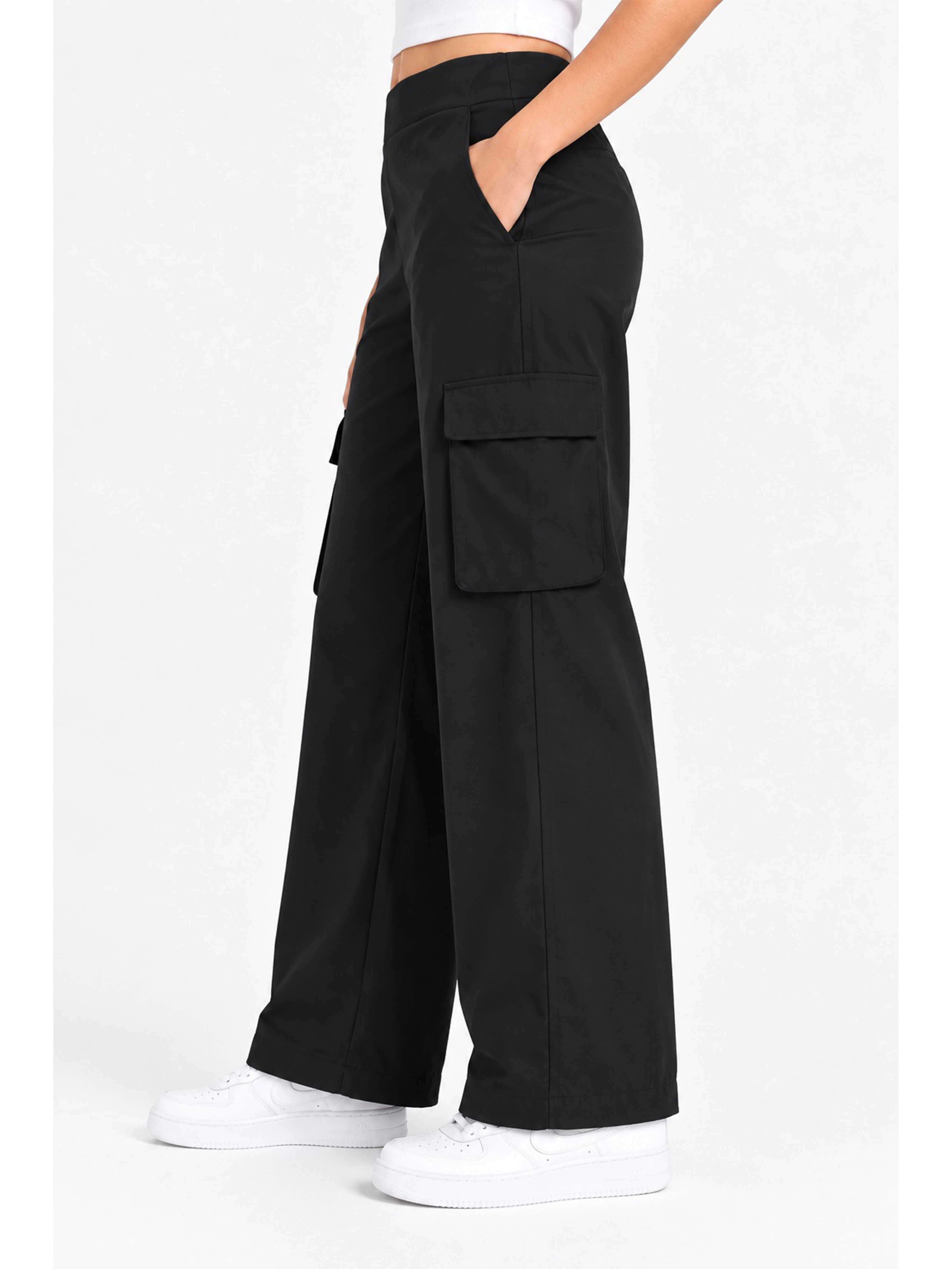 Super Combed Cotton Oversized Cargo Utility Pants With Inner Drawstrings