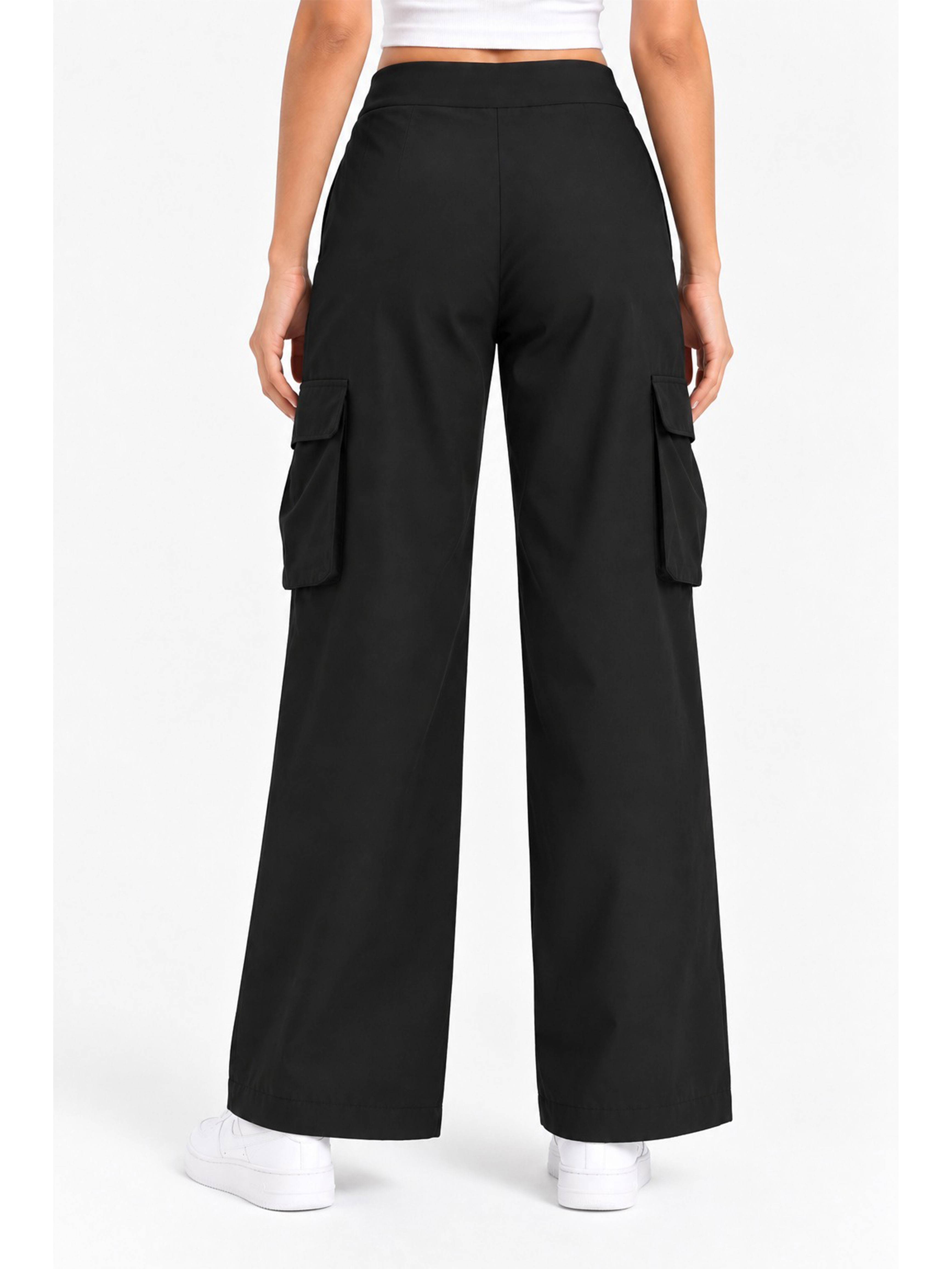 Super Combed Cotton Oversized Cargo Utility Pants With Inner Drawstrings