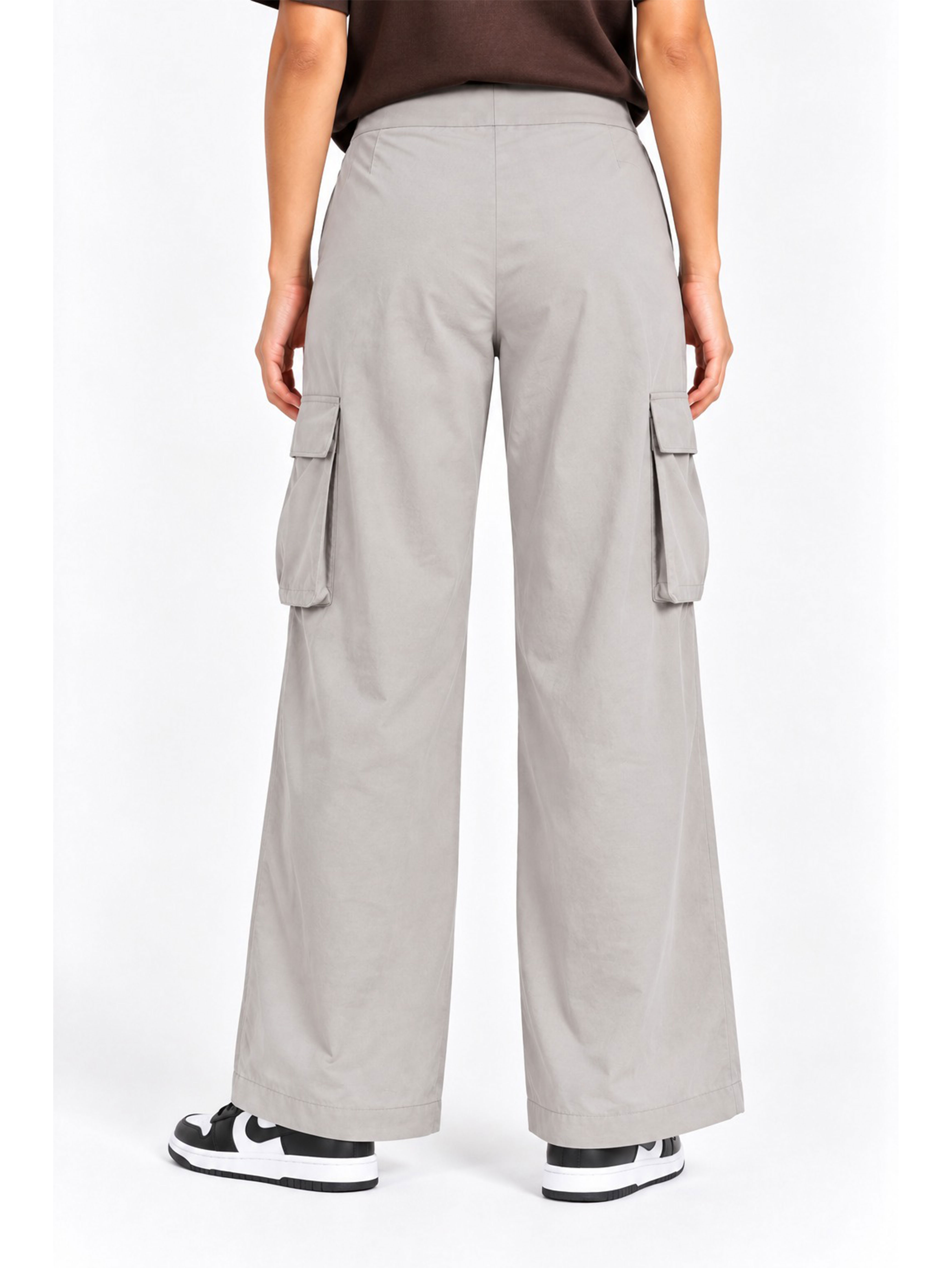 Super Combed Cotton Oversized Cargo Utility Pants With Inner Drawstrings