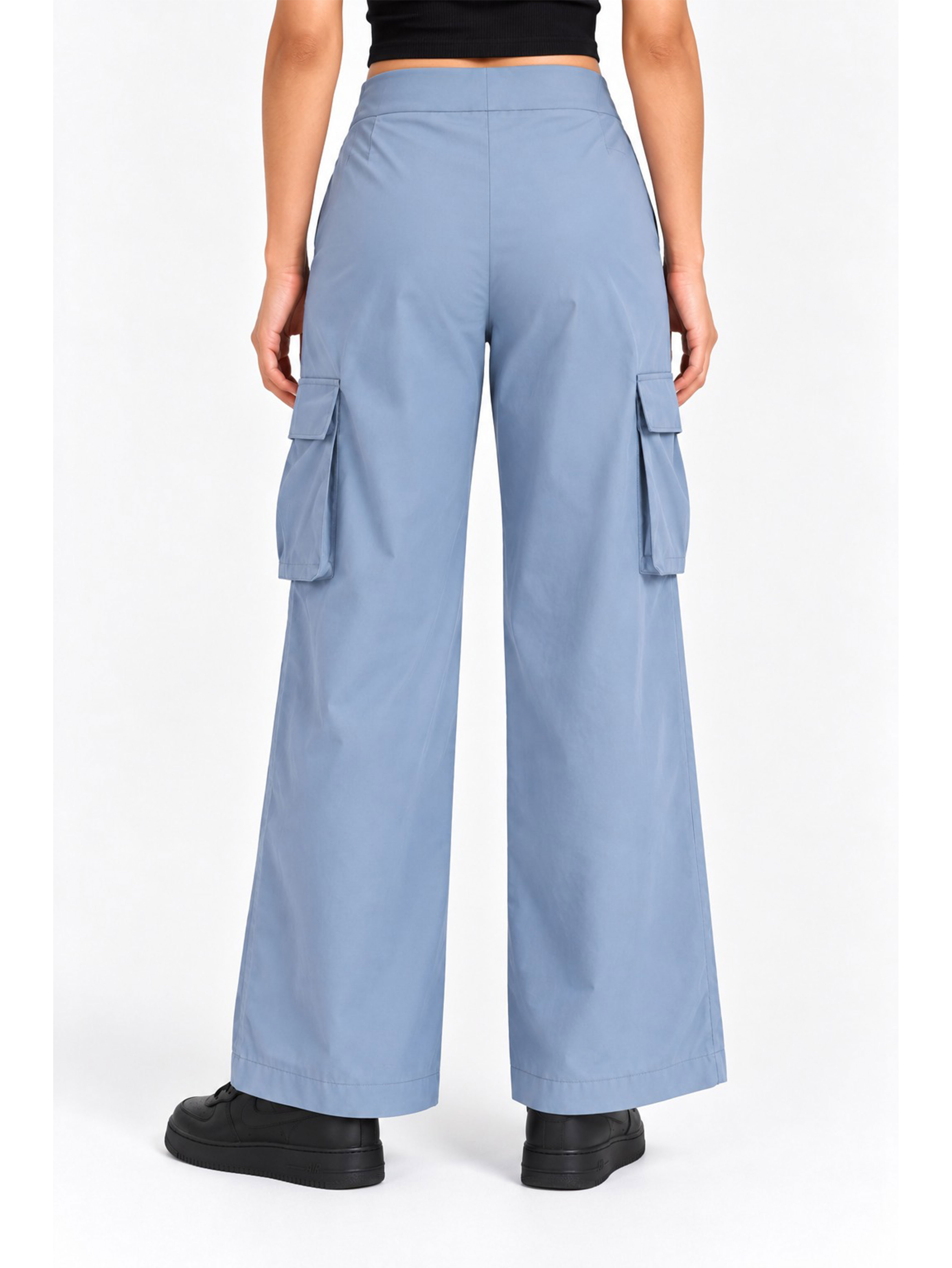 Super Combed Cotton Oversized Cargo Utility Pants With Inner Drawstrings