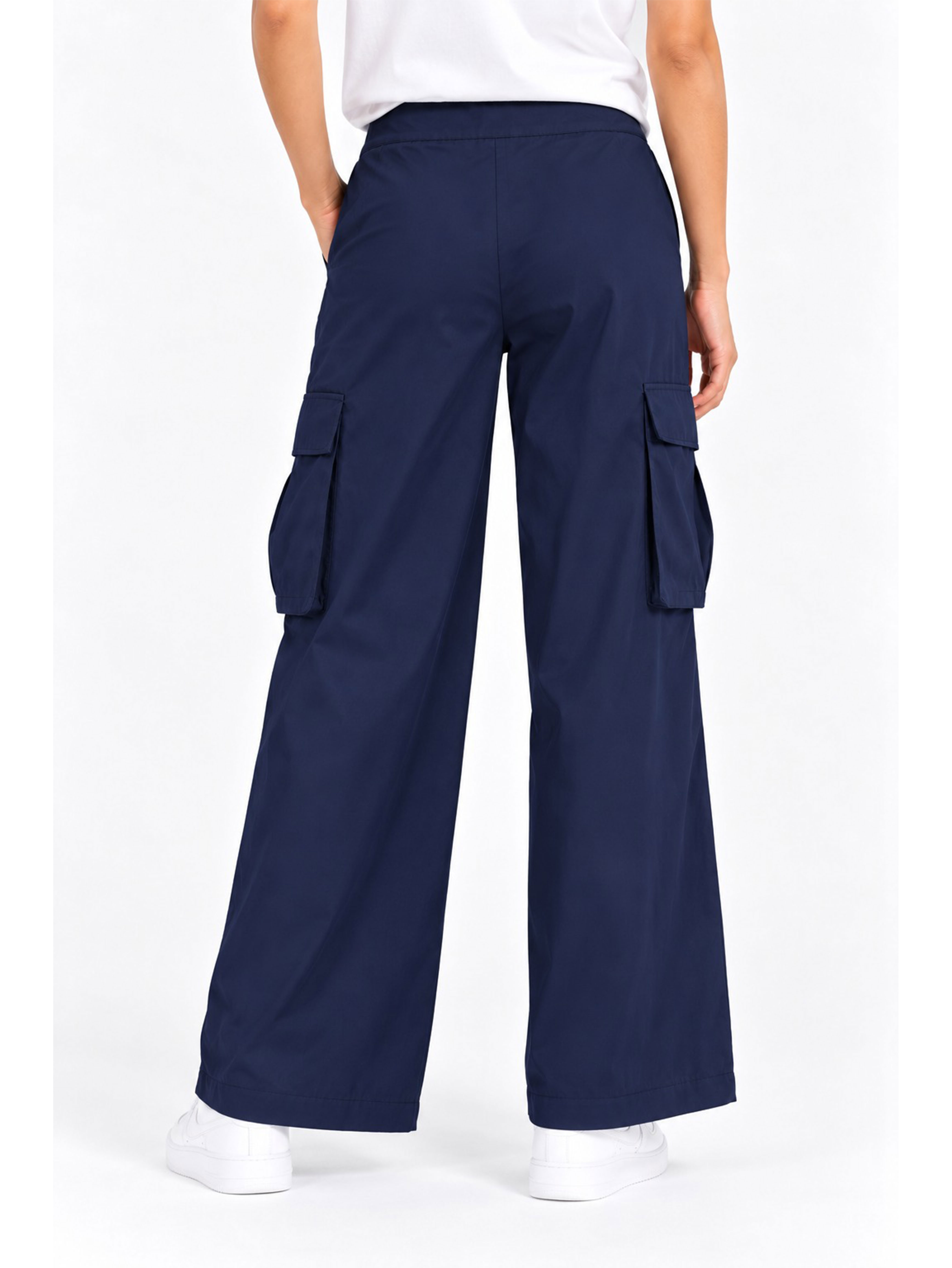 Super Combed Cotton Oversized Cargo Utility Pants With Inner Drawstrings