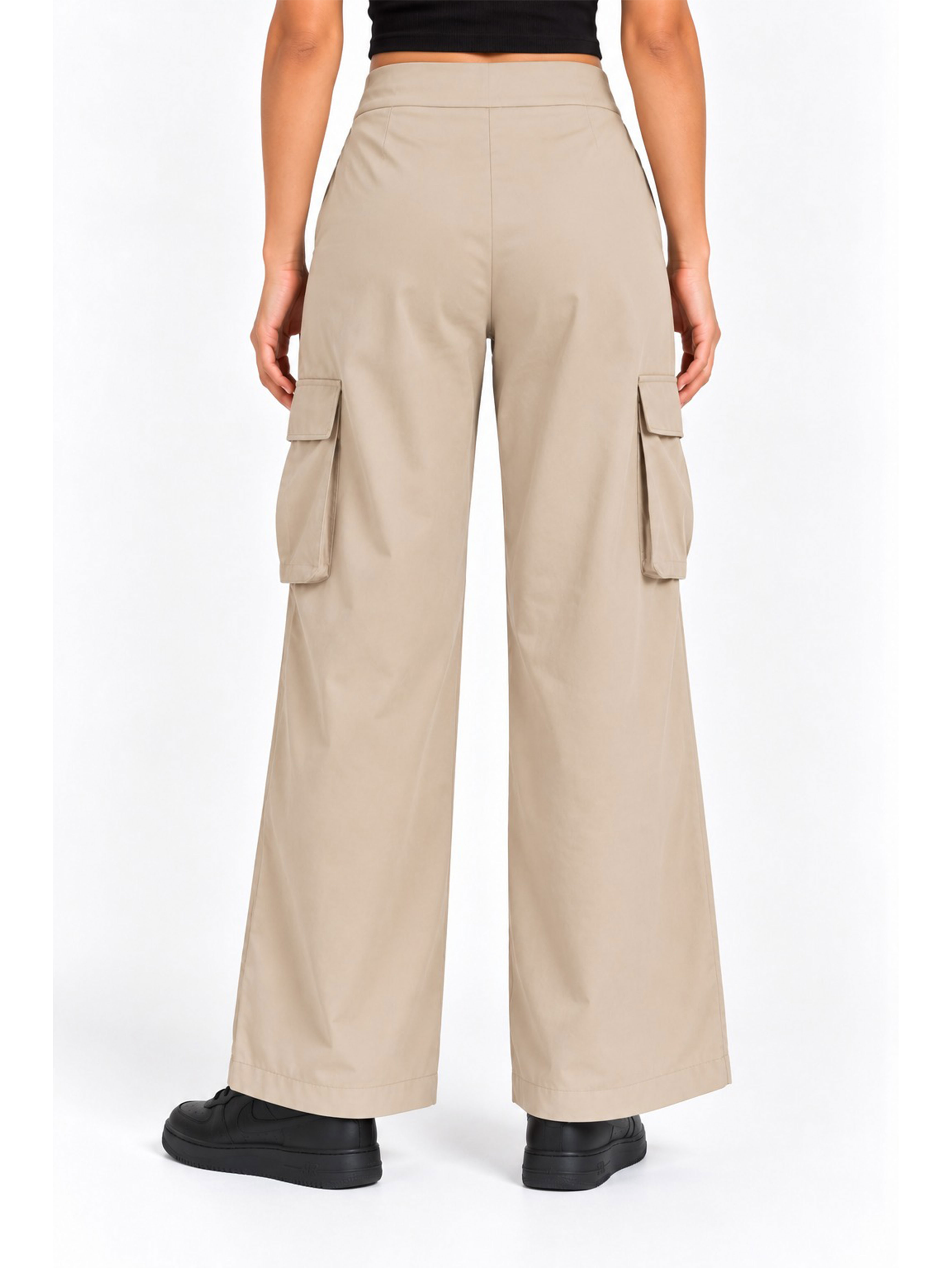Super Combed Cotton Oversized Cargo Utility Pants With Inner Drawstrings